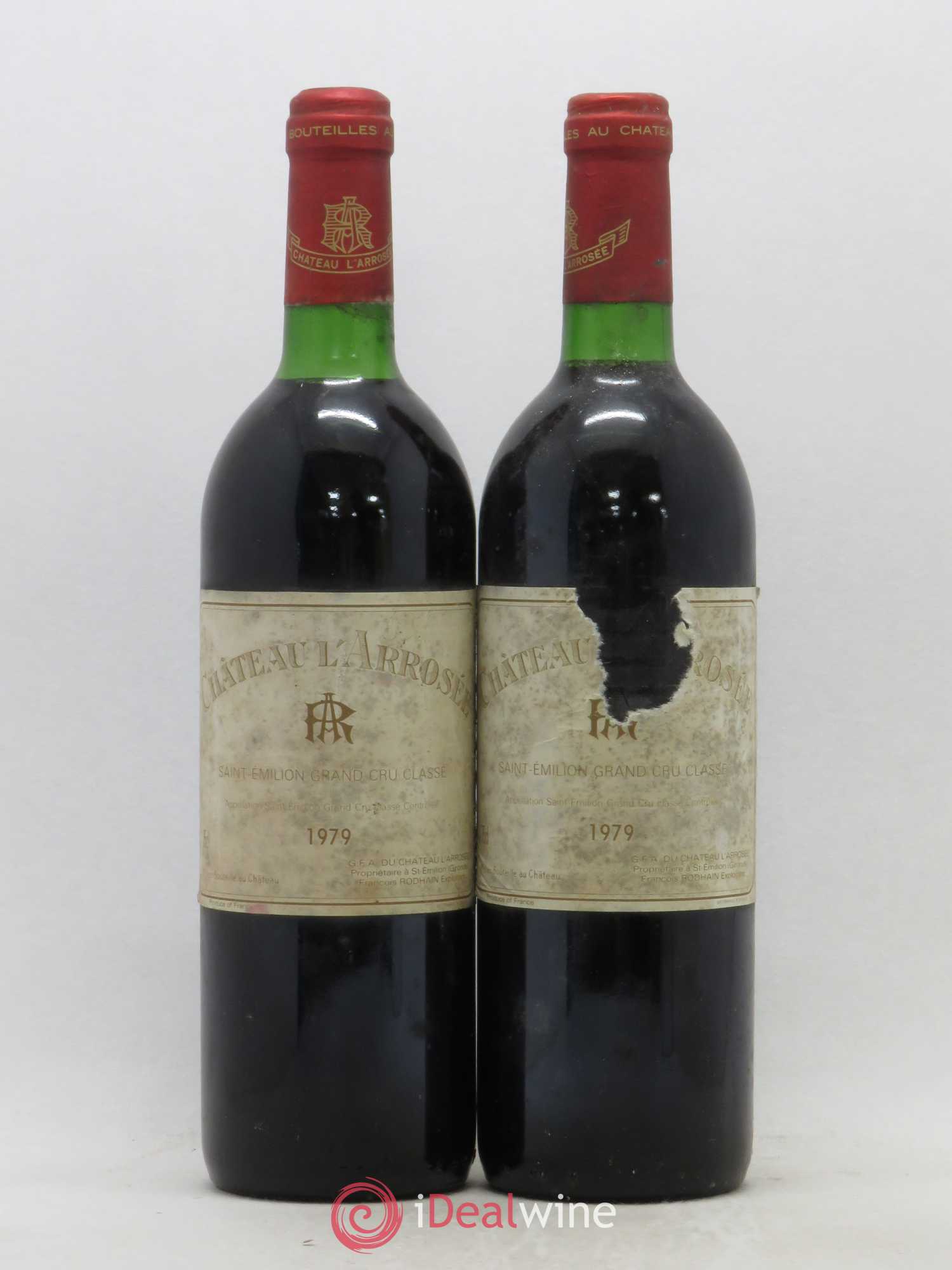 Château l' Arrosée Grand Cru Classé 1979 - Lot de 2 bouteilles - 0