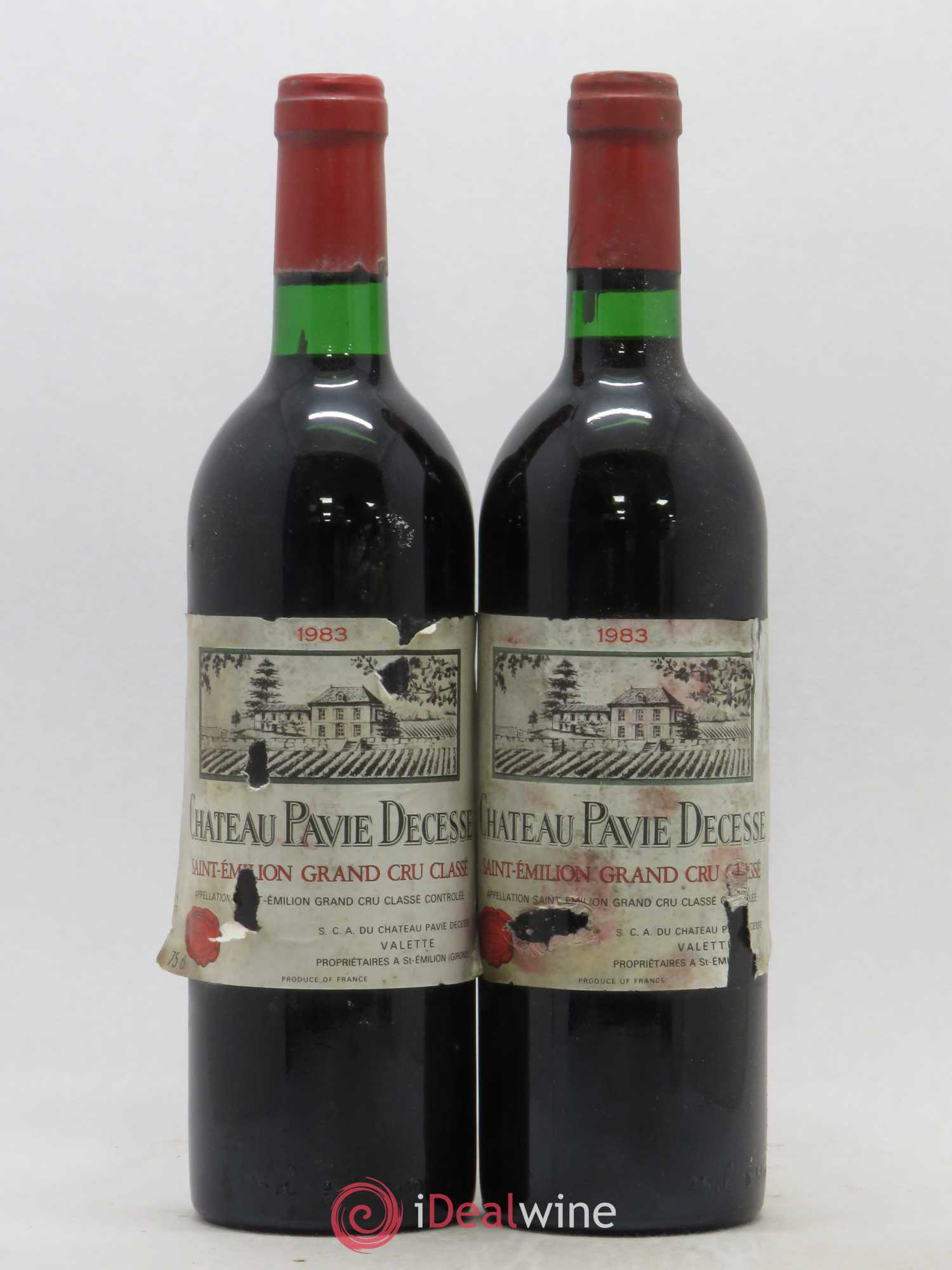 Château Pavie Decesse Grand Cru Classé 1983 - Lot de 2 bouteilles - 0