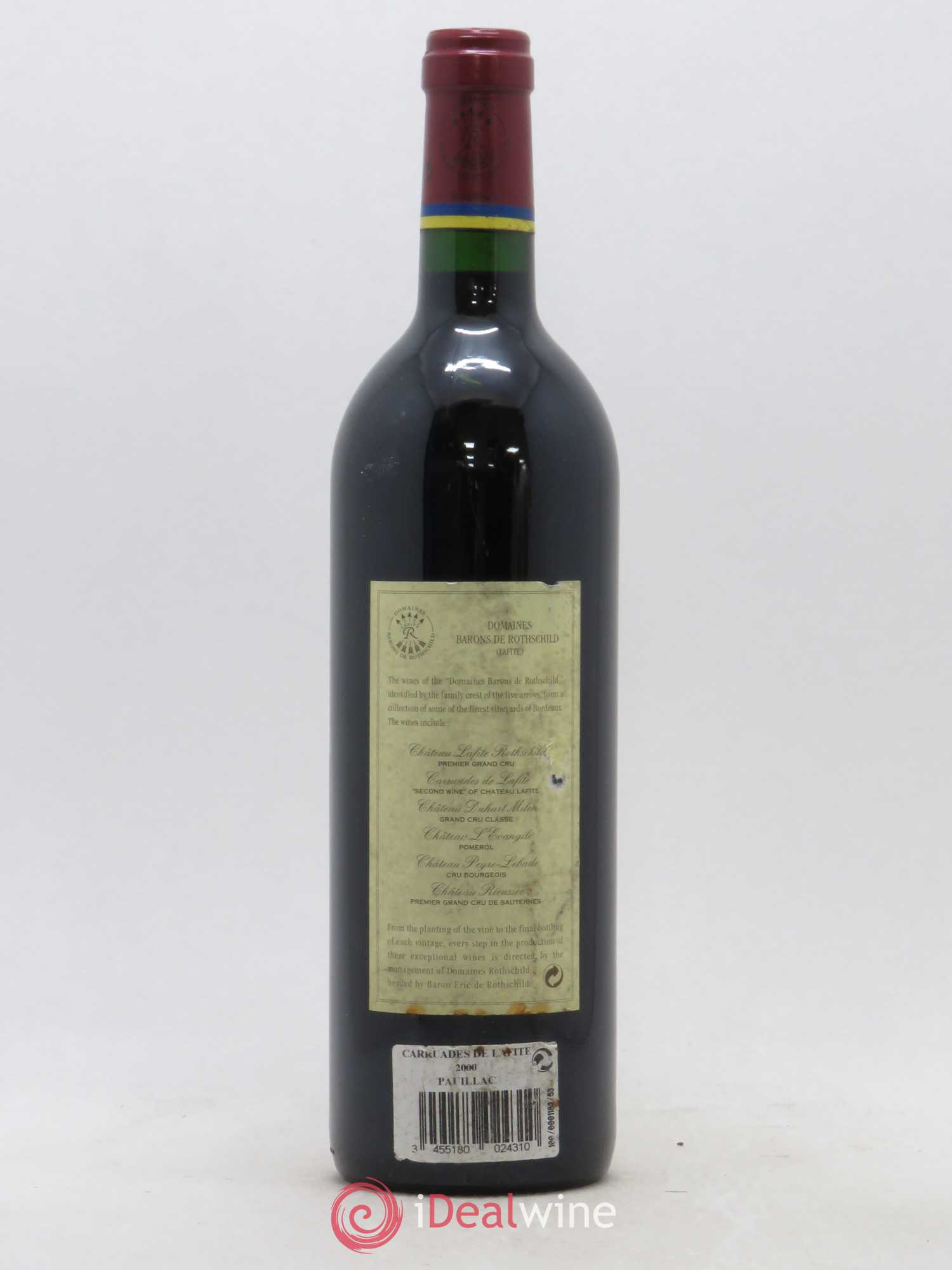 Carruades de Lafite Rothschild Second Vin 2000 - Lot de 1 bouteille - 1