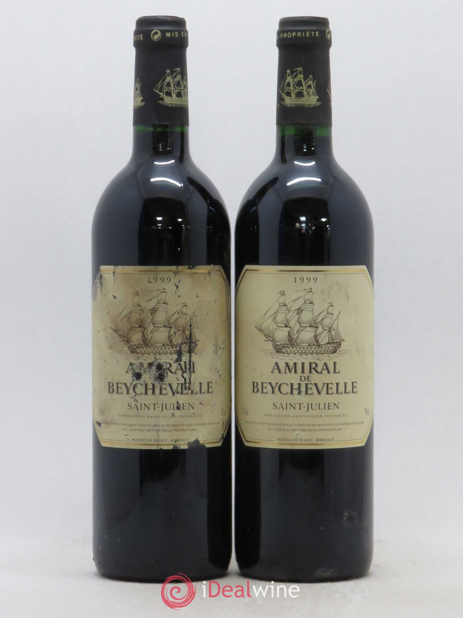 Amiral de Beychevelle Second Vin 1999 - Lot de 2 bouteilles - 0