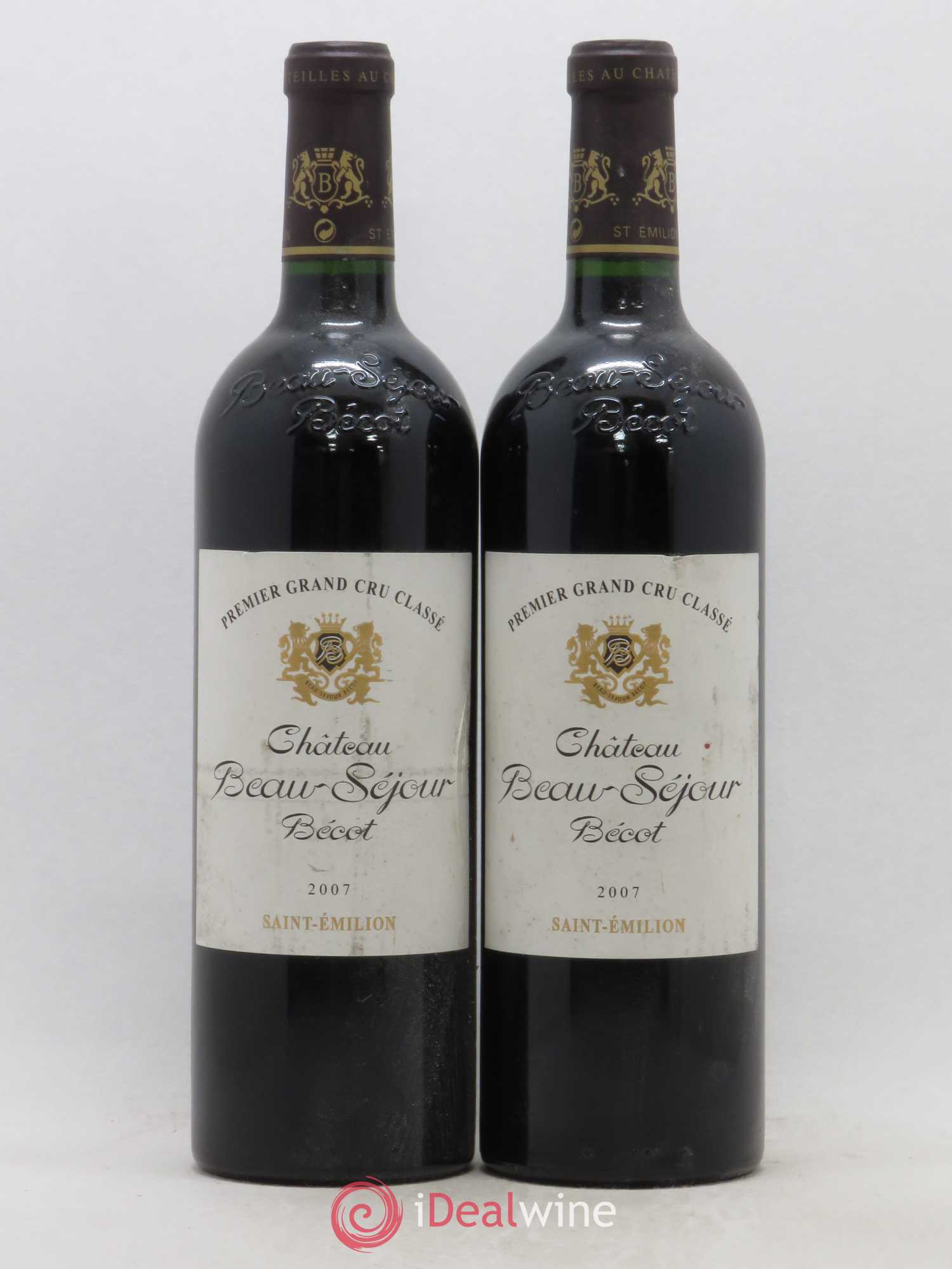 Château Beau-Séjour Bécot 1er Grand Cru Classé B 2007 - Lot de 2 bouteilles - 0