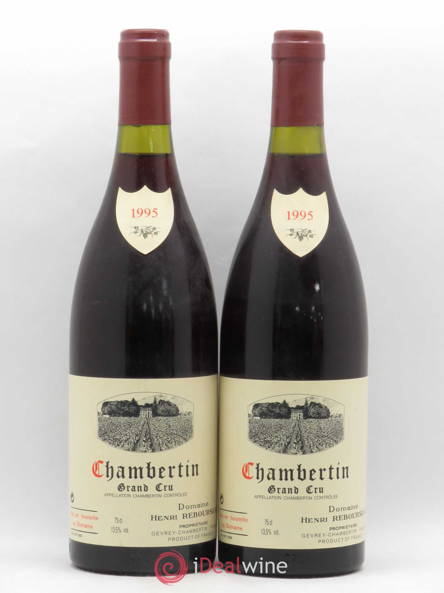 Chambertin Grand Cru Henri Rebourseau 1995 - Lot de 2 bouteilles - 0