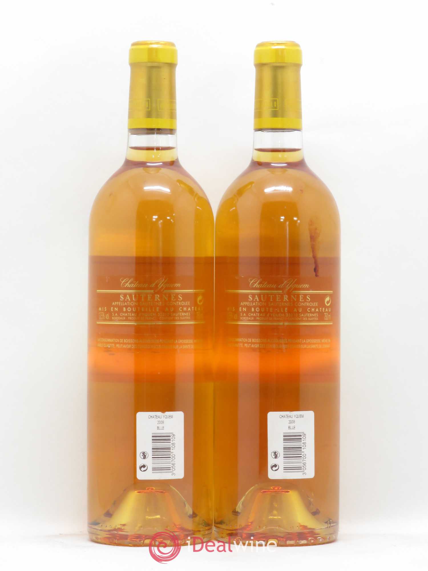 Château d' Yquem 1er Cru Classé Supérieur 2008 - Lotto di 2 bottiglie - 1