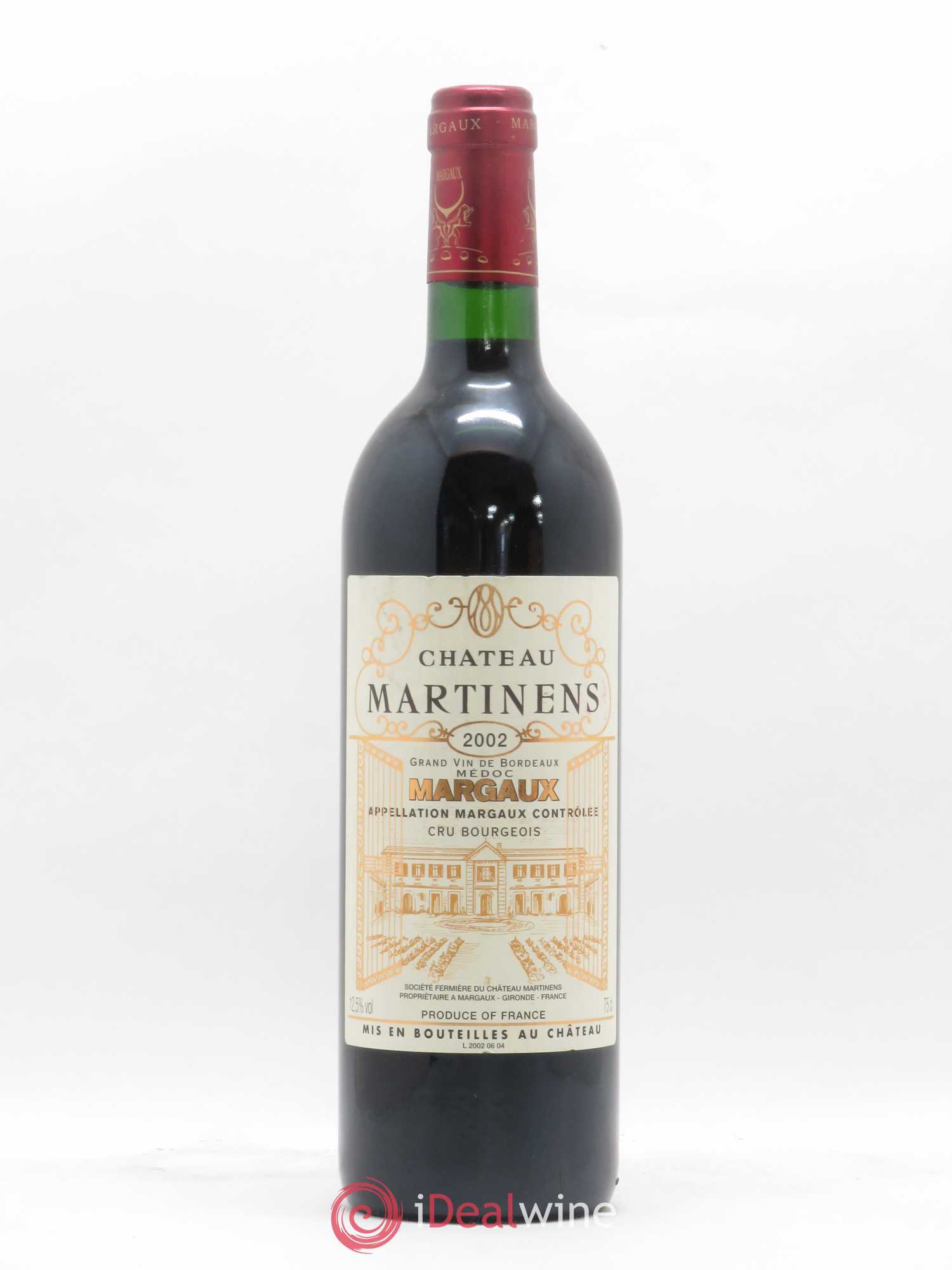Château Martinens Cru Bourgeois 2002 - Lot de 1 bouteille - 0