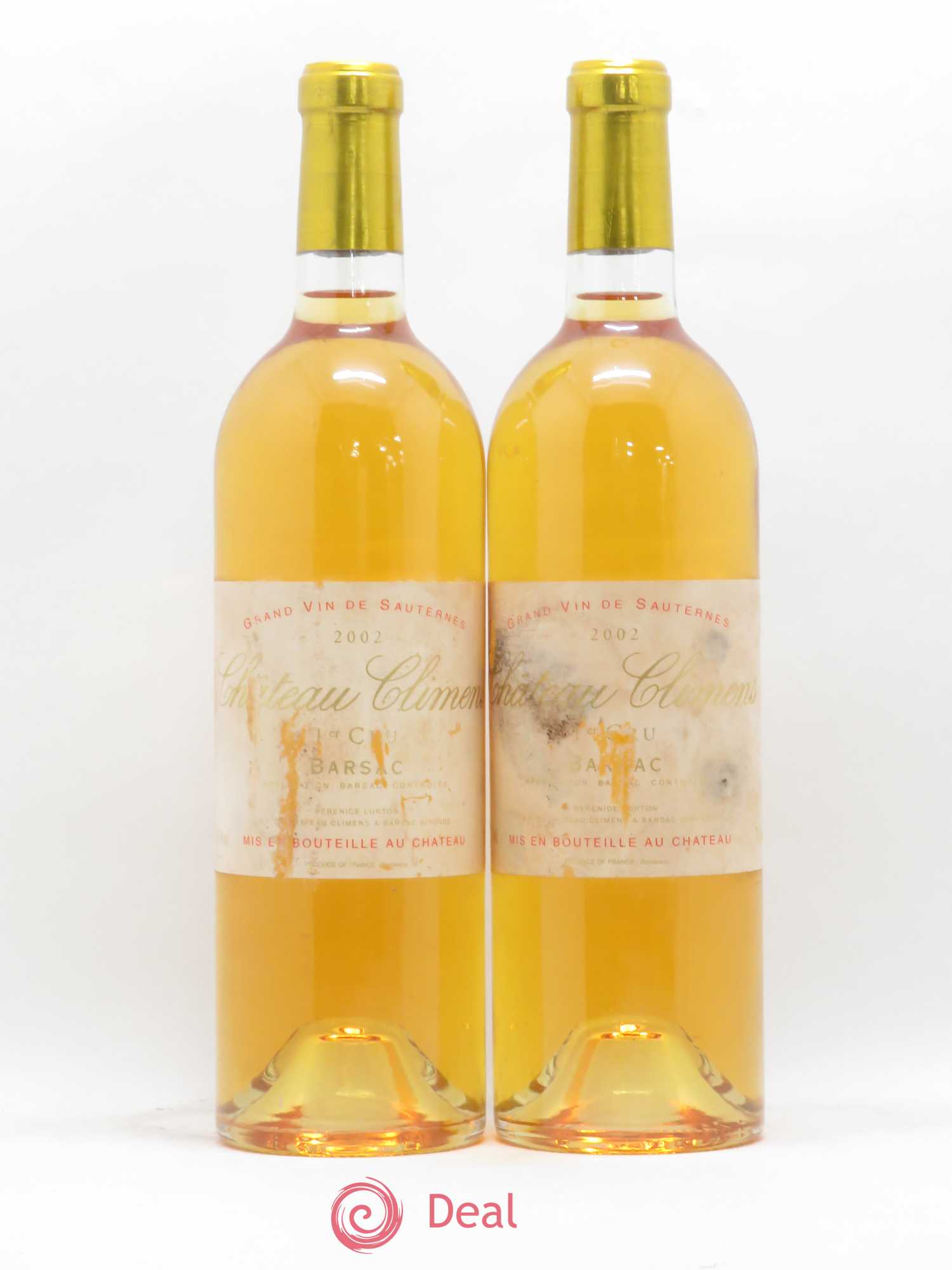 Château Climens 1er Grand Cru Classé 2002 - Lotto di 2 bottiglie - 0