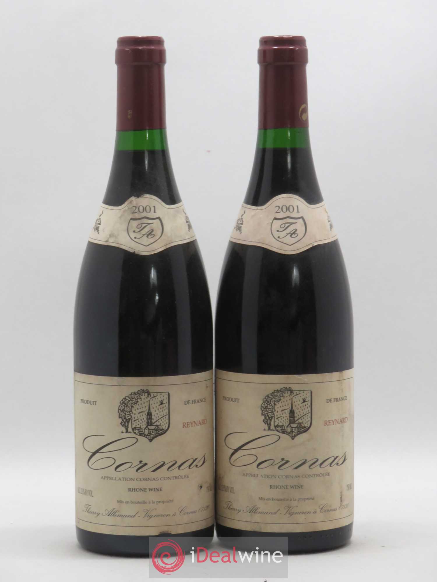 Cornas Reynard Thierry Allemand 2001 - Lot de 2 bouteilles - 0