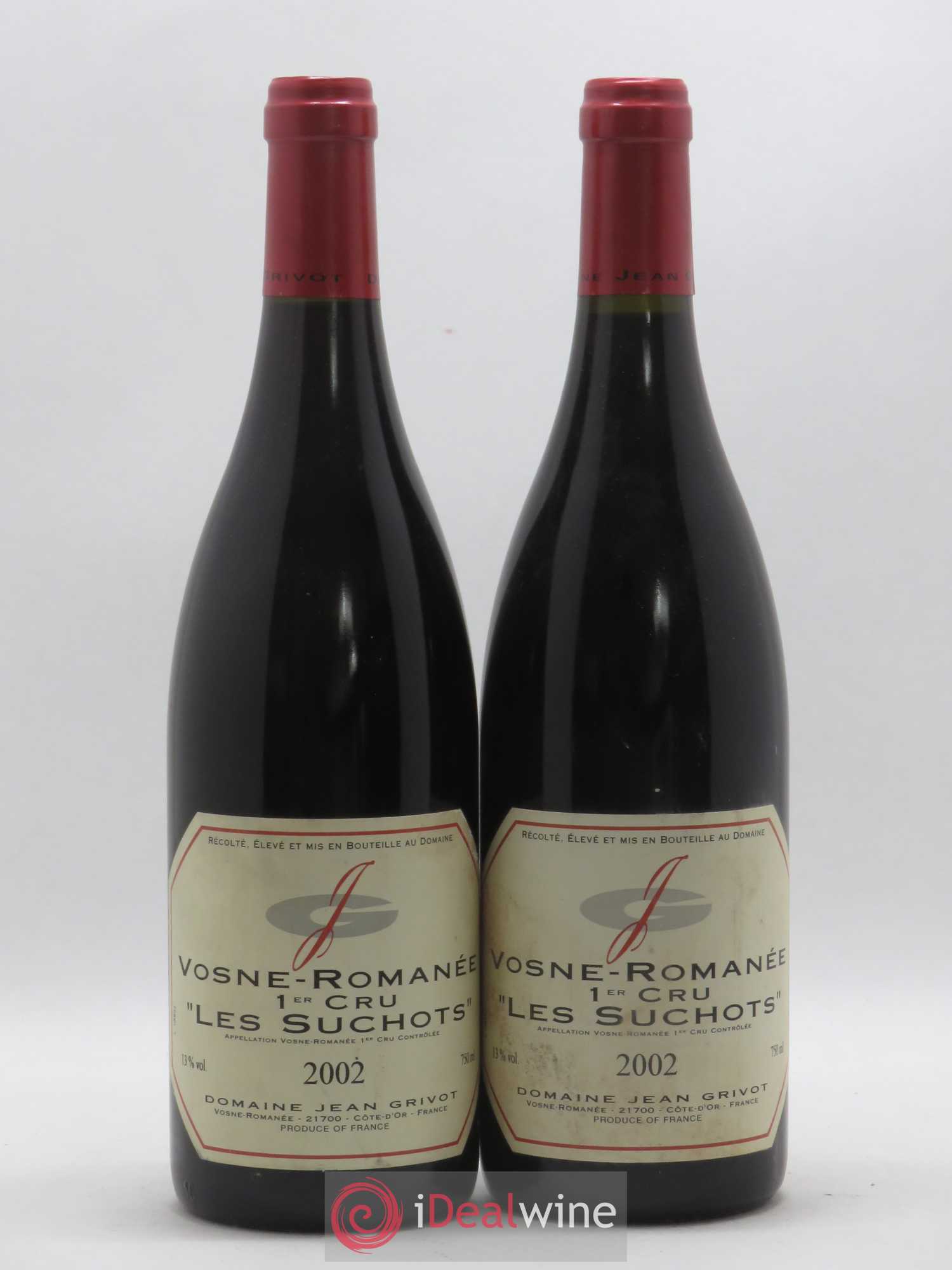 Vosne-Romanée 1er Cru Les Suchots Jean Grivot 2002 - Lot de 2 bouteilles - 0