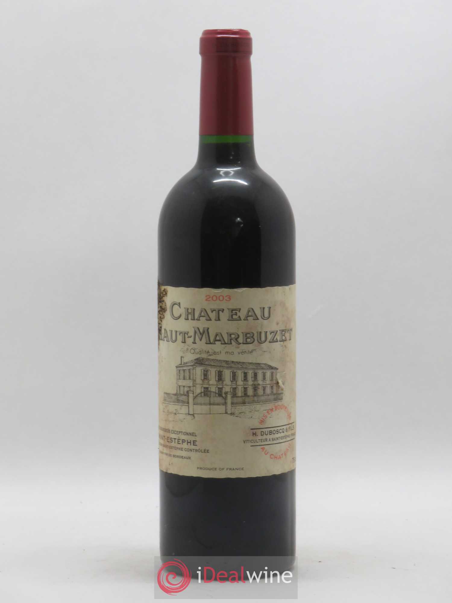 Château Haut Marbuzet 2003 - Lot de 1 bouteille - 0