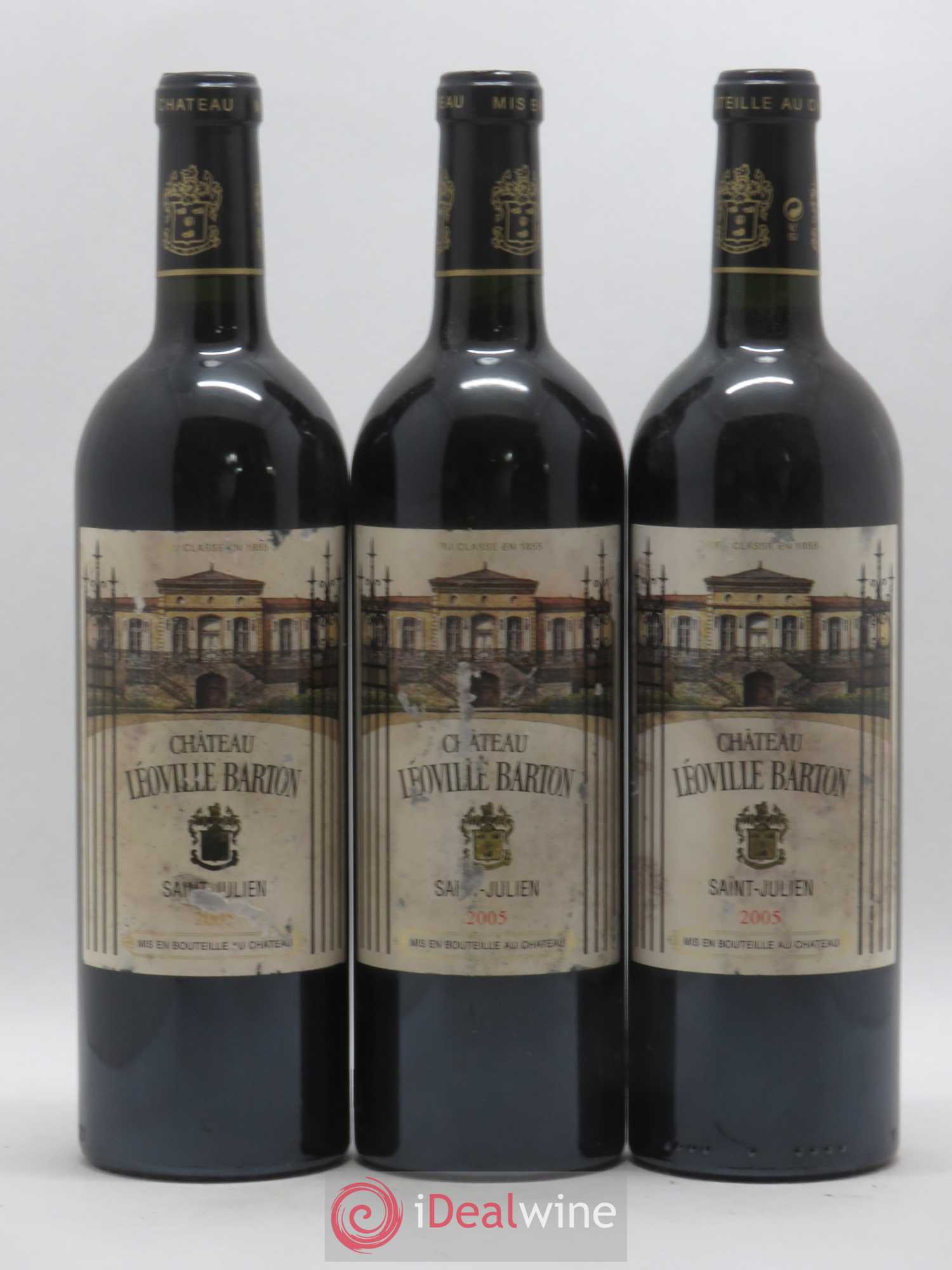 Château Léoville Barton 2ème Grand Cru Classé 2005 - Lot de 3 bouteilles - 0