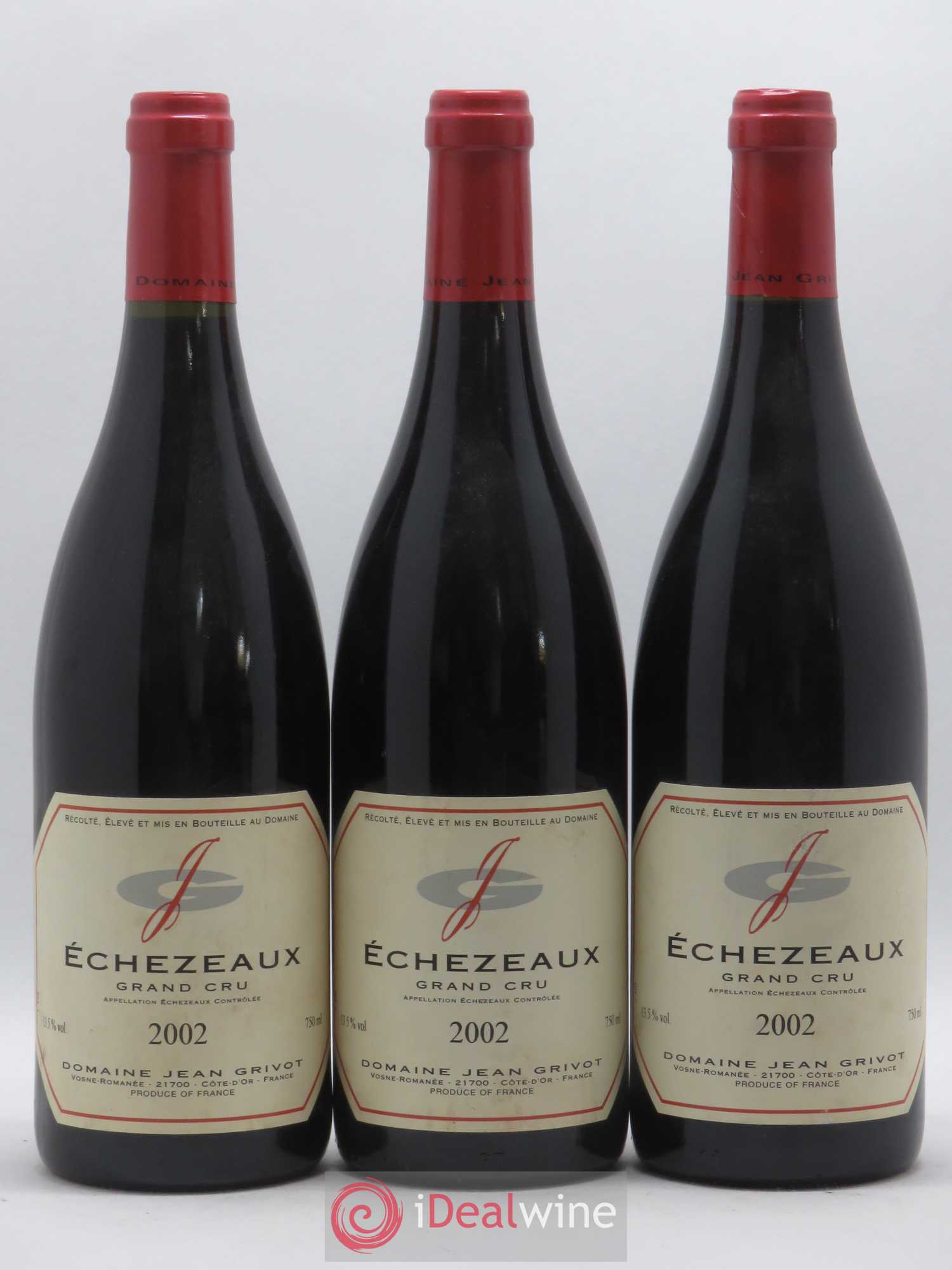 Echezeaux Grand Cru Jean Grivot 2002 - Lot de 3 bouteilles - 0