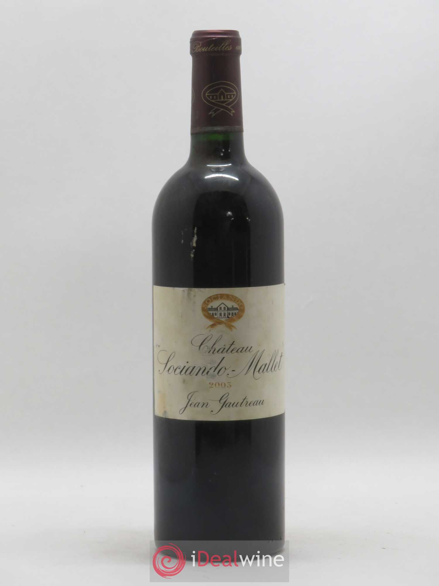 Château Sociando Mallet 2003 - Lot de 1 bouteille - 0