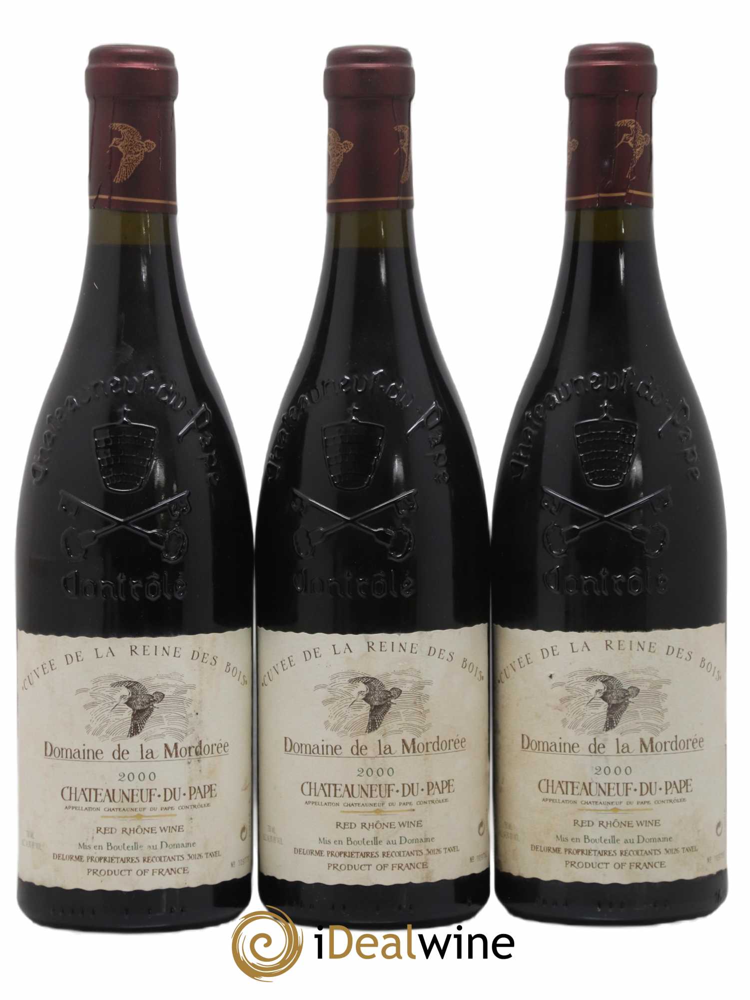 Châteauneuf-du-Pape Cuvée de la Reine des Bois La Mordorée (Domaine de) 2000 - Lot de 3 bouteilles - 0