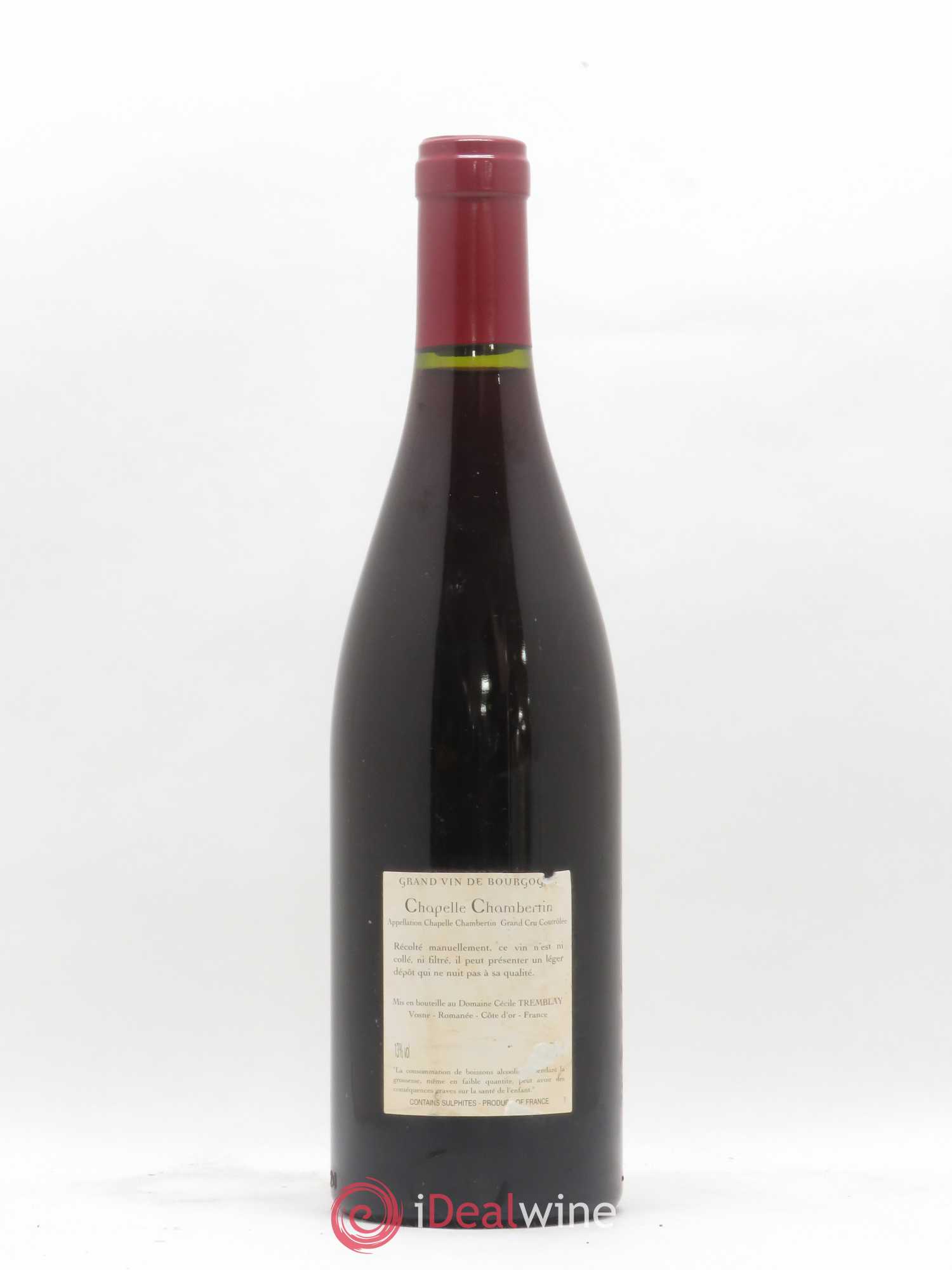 Chapelle-Chambertin Grand Cru Cécile Tremblay 2008 - Lot de 1 bouteille - 1