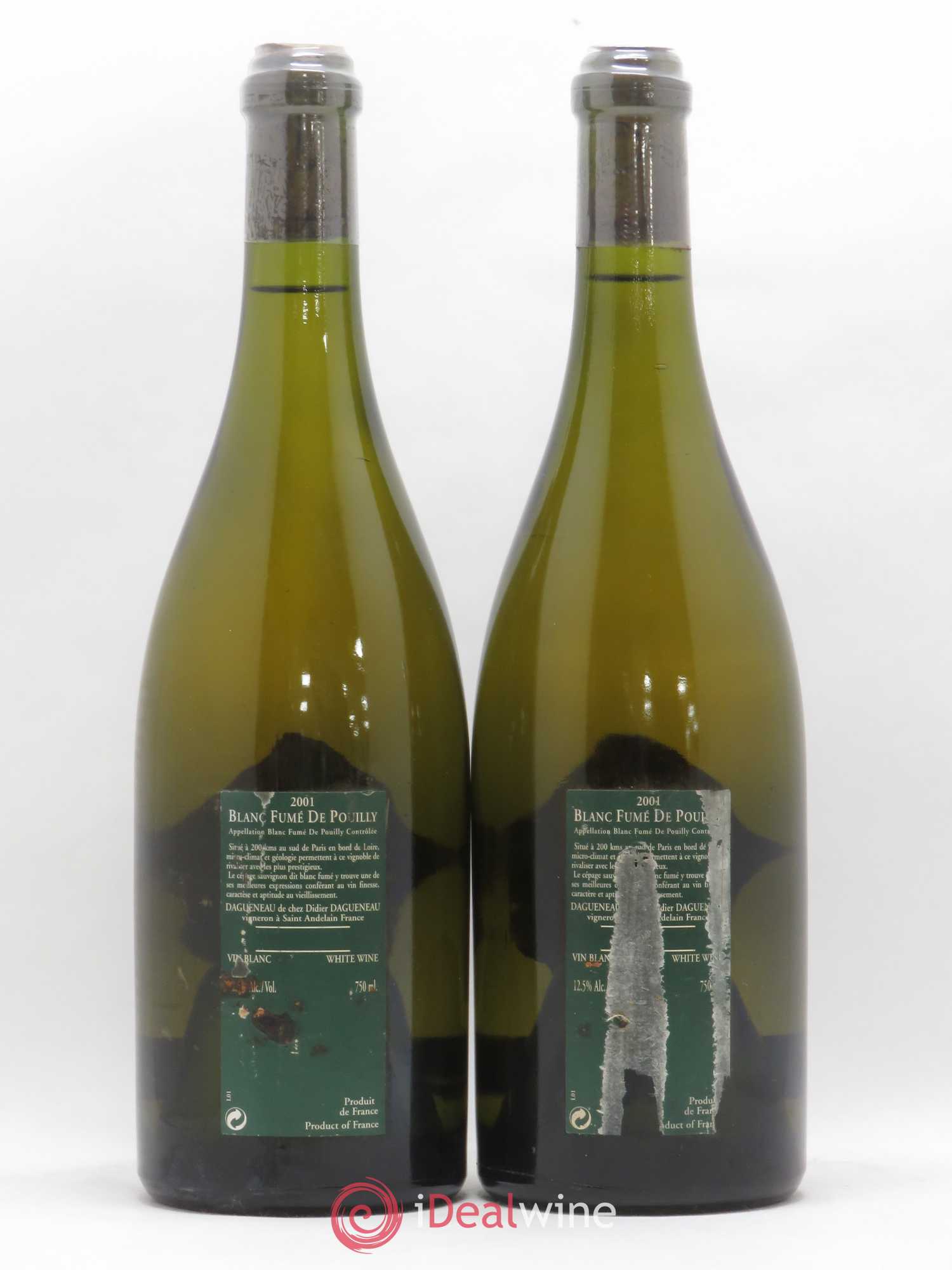 Vin de France (anciennement Pouilly-Fumé) Silex Dagueneau (Domaine Didier - Louis-Benjamin) 2001 - Lot de 2 bouteilles - 1