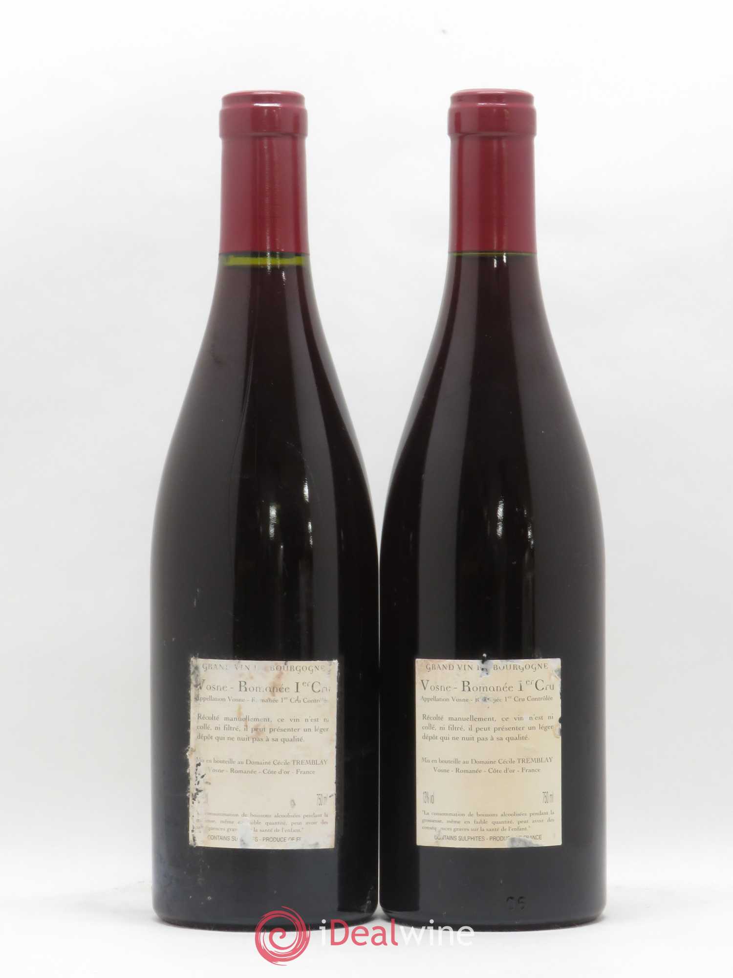 Vosne-Romanée 1er Cru Les Rouges Du Dessus Cécile Tremblay 2008 - Lot of 2 bottles - 1