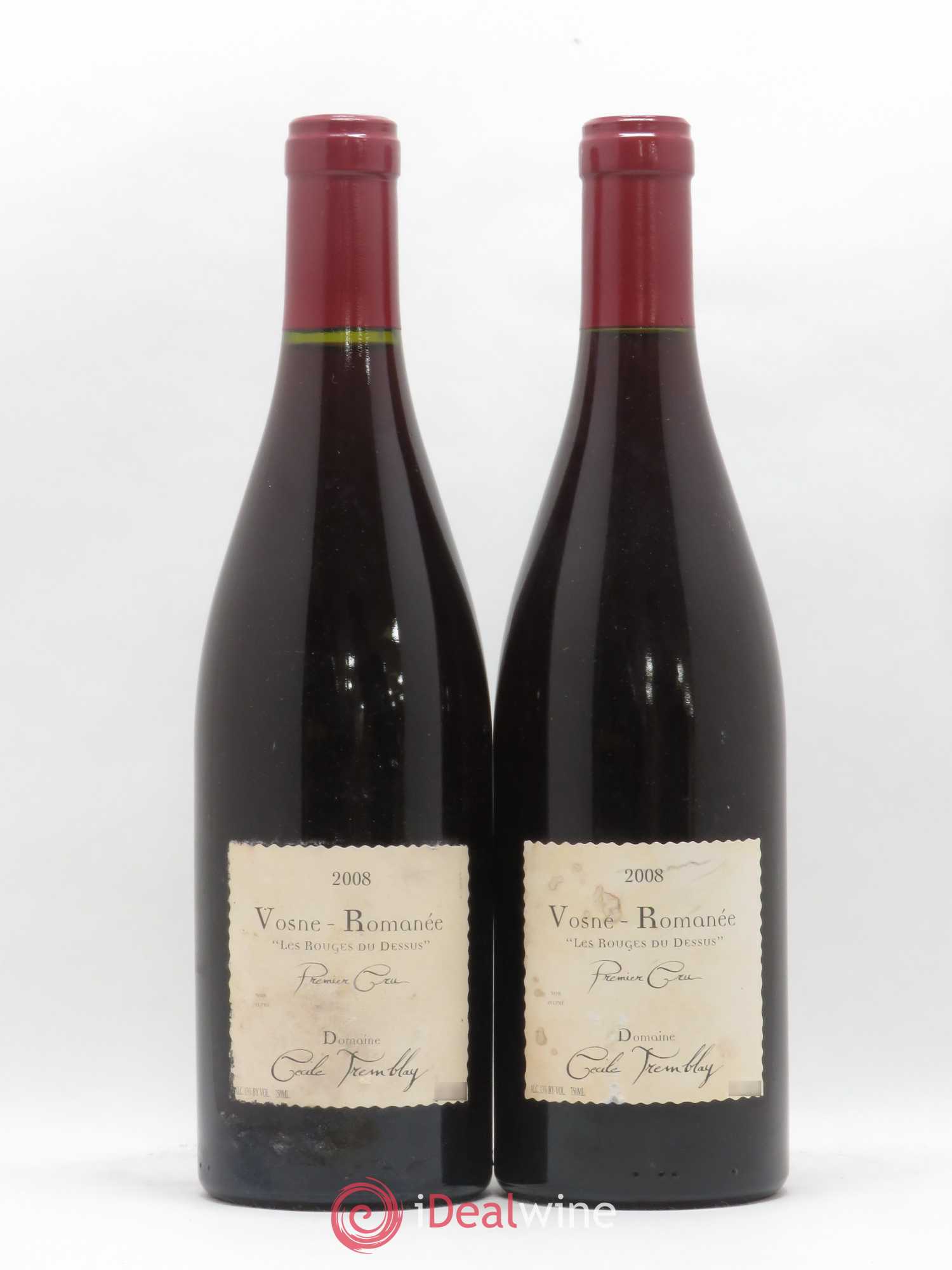 Vosne-Romanée 1er Cru Les Rouges Du Dessus Cécile Tremblay 2008 - Lot of 2 bottles - 0