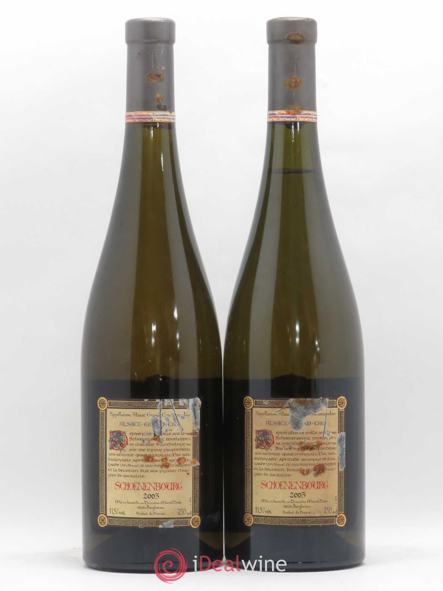 Alsace Grand Cru Schoenenbourg Marcel Deiss (Domaine) 2003 - Lot de 2 bouteilles - 1
