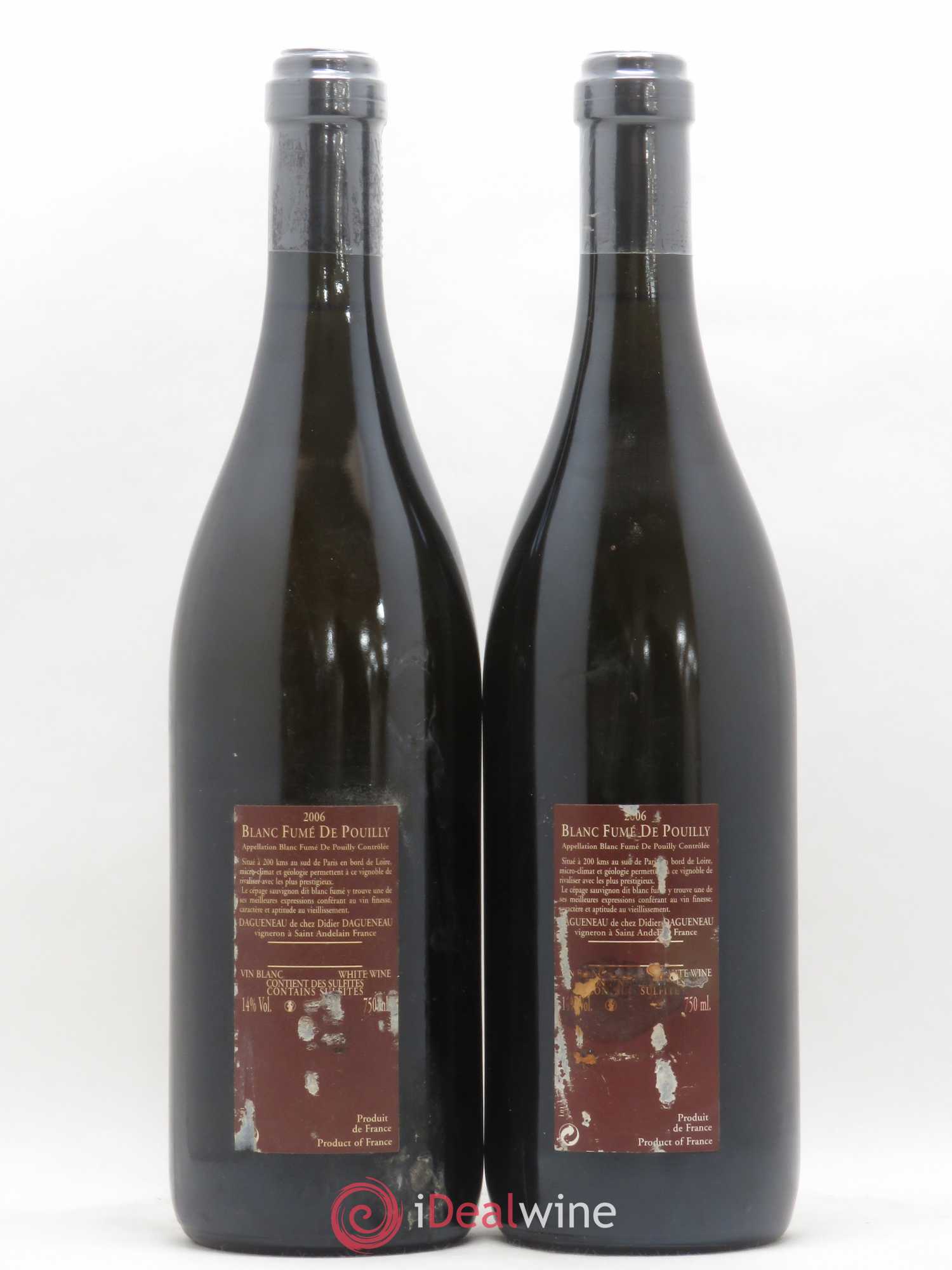 Vin de France (anciennement Pouilly-Fumé) Pur Sang Dagueneau (Domaine Didier - Louis-Benjamin) 2006 - Lot de 2 bouteilles - 1