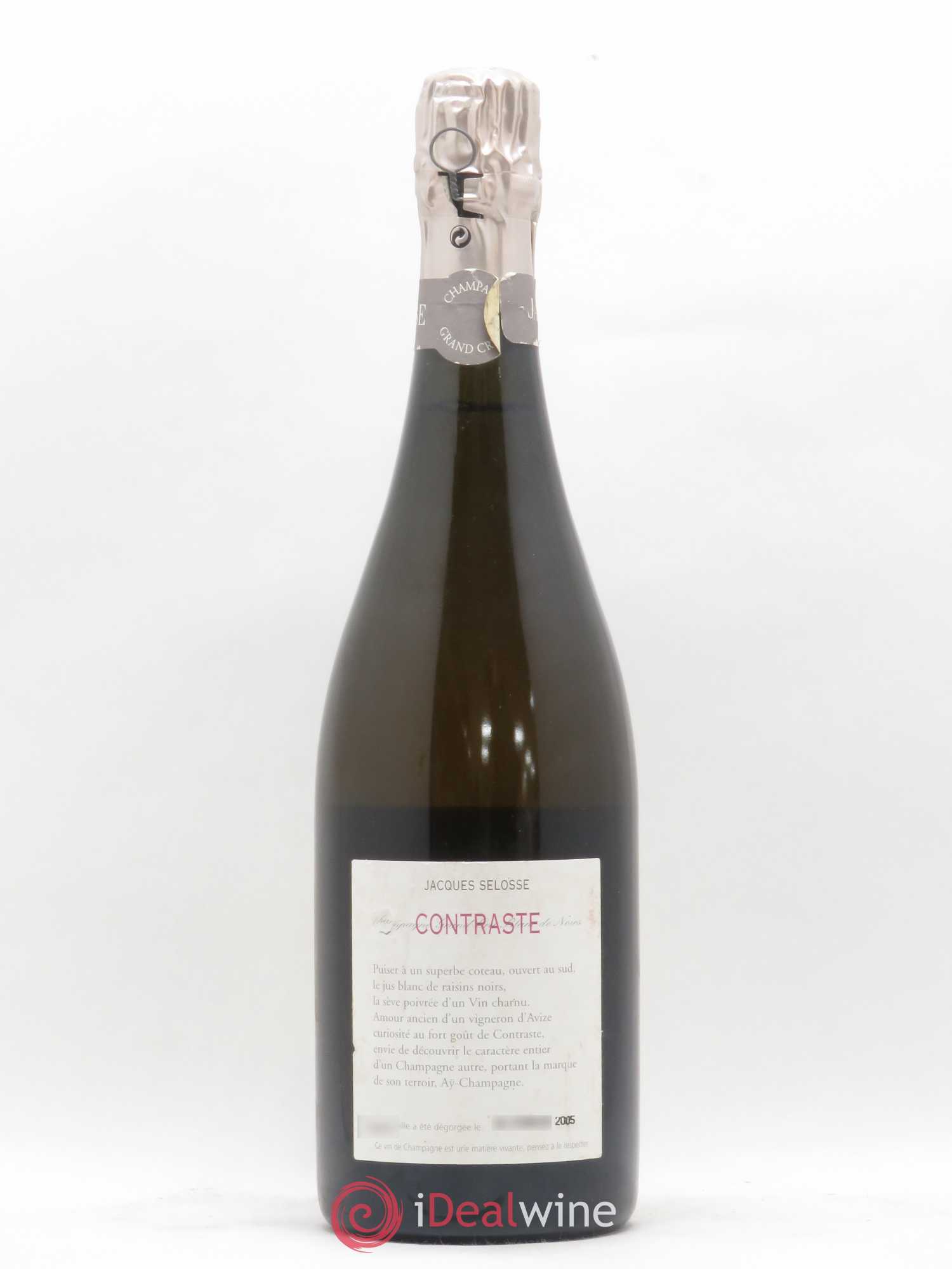 Contraste Blanc de Noirs Grand Cru Brut Jacques Selosse - Lot de 1 bouteille - 1