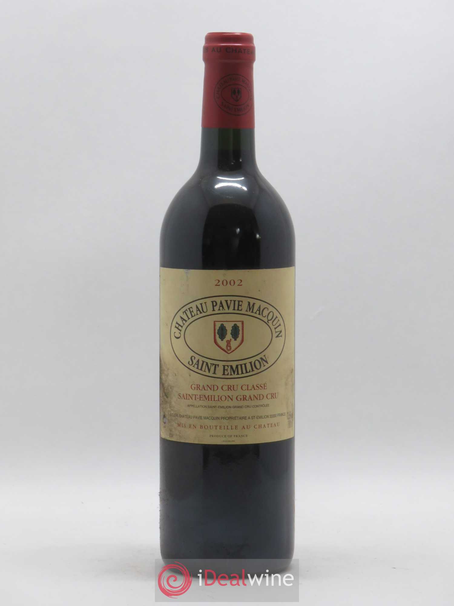 Château Pavie Macquin 1er Grand Cru Classé B 2002 - Lot de 1 bouteille - 0