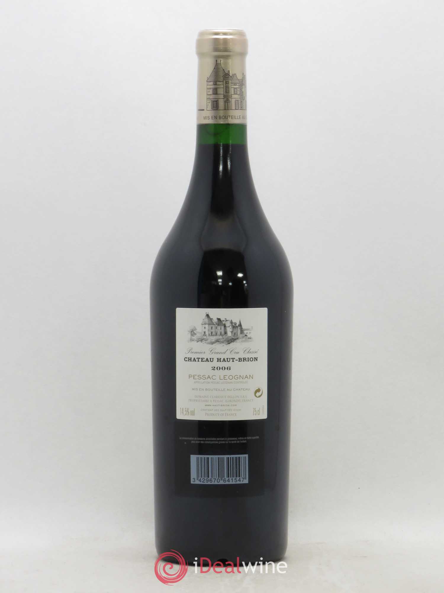 Château Haut Brion 1er Grand Cru Classé 2006 - Lot de 1 bouteille - 1