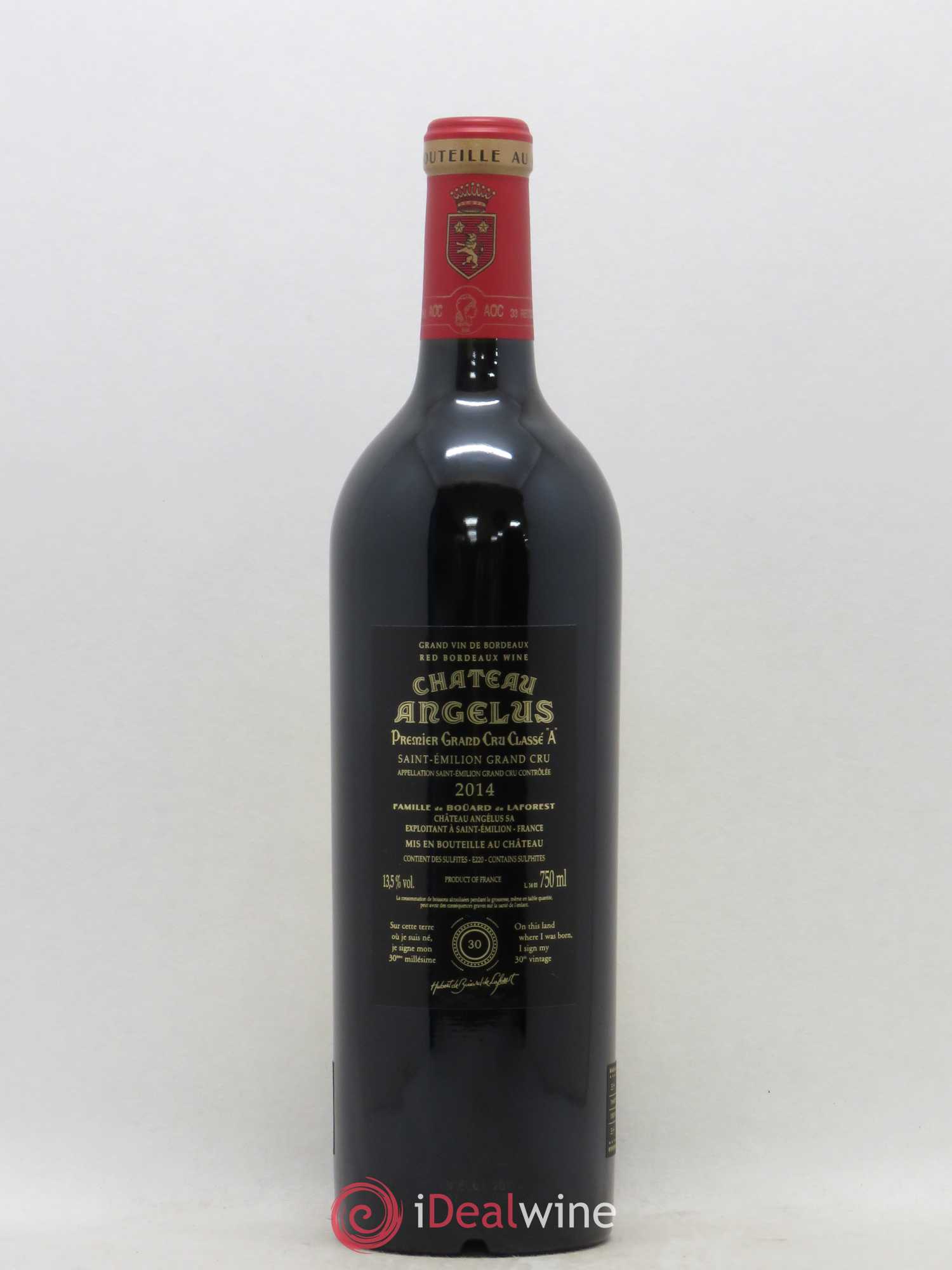 Château Angélus 1er Grand Cru Classé A 2014 - Lot de 1 bouteille - 1