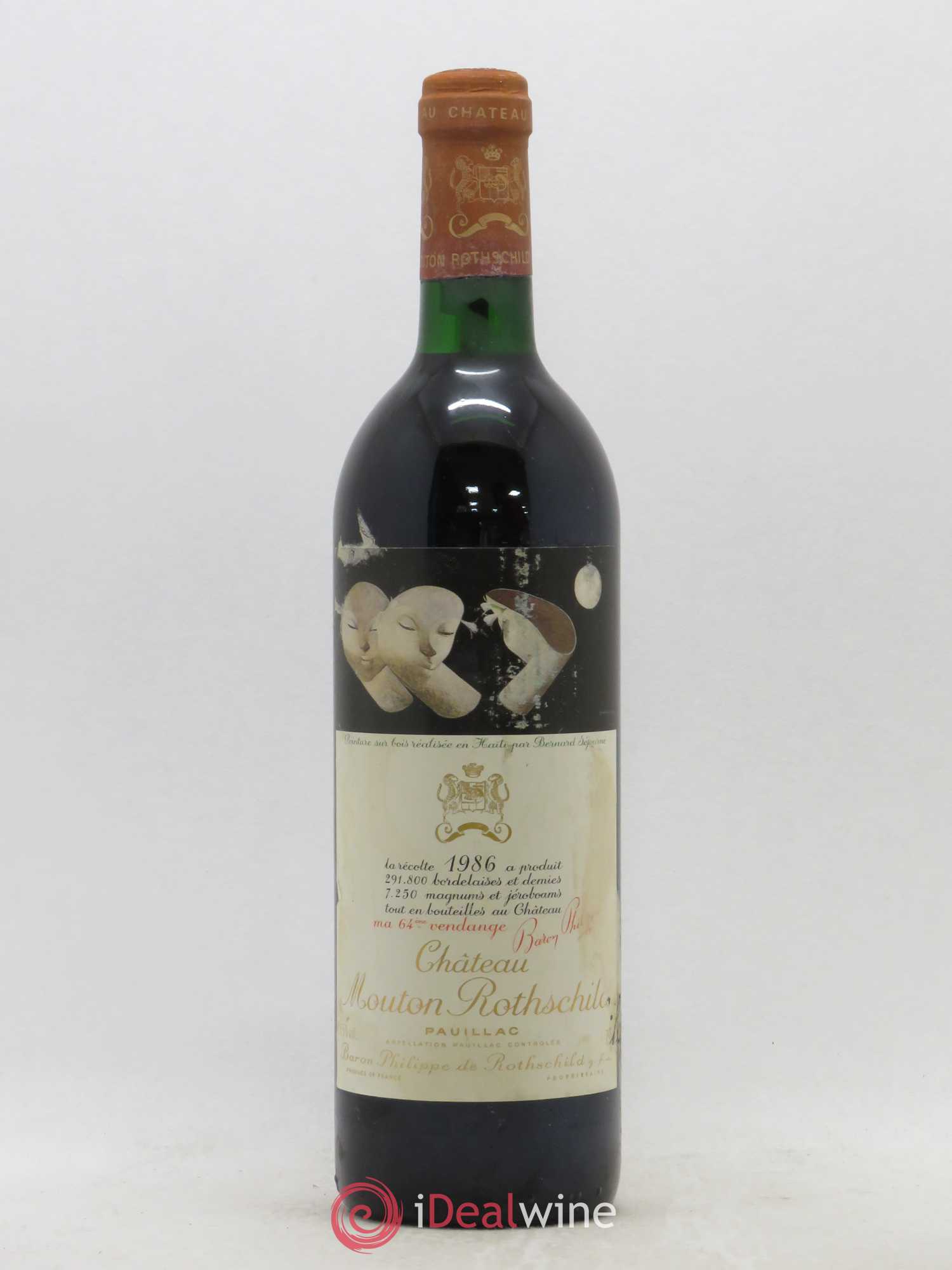 Château Mouton Rothschild 1er Grand Cru Classé 1986 - Lot de 1 bouteille - 0