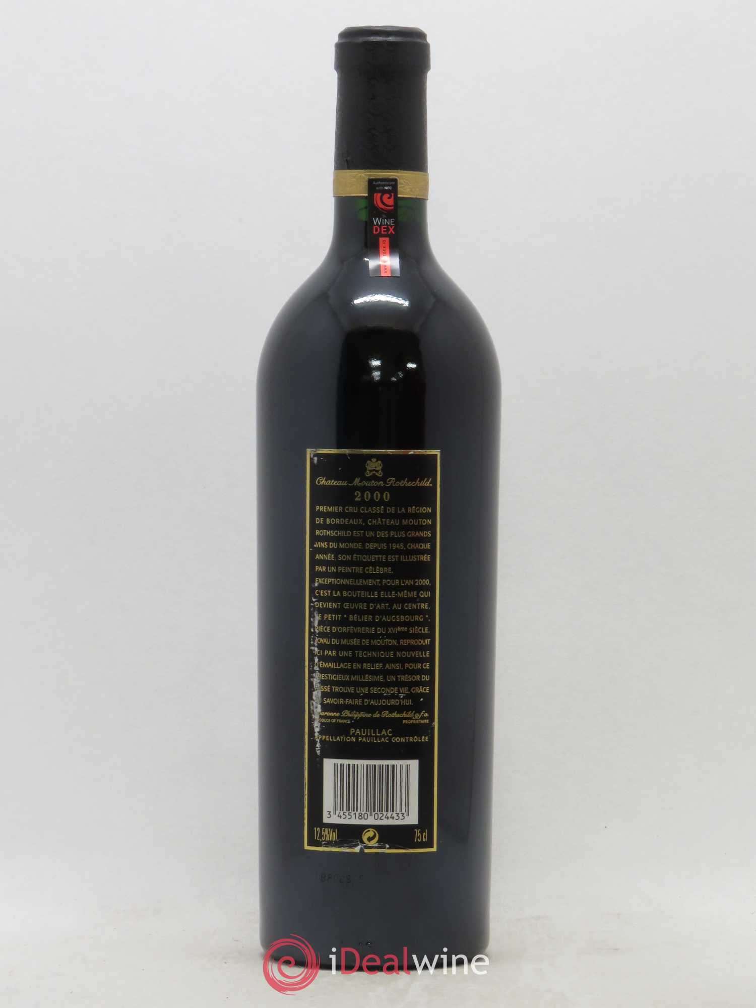 Château Mouton Rothschild 1er Grand Cru Classé 2000 - Lot de 1 bouteille - 1