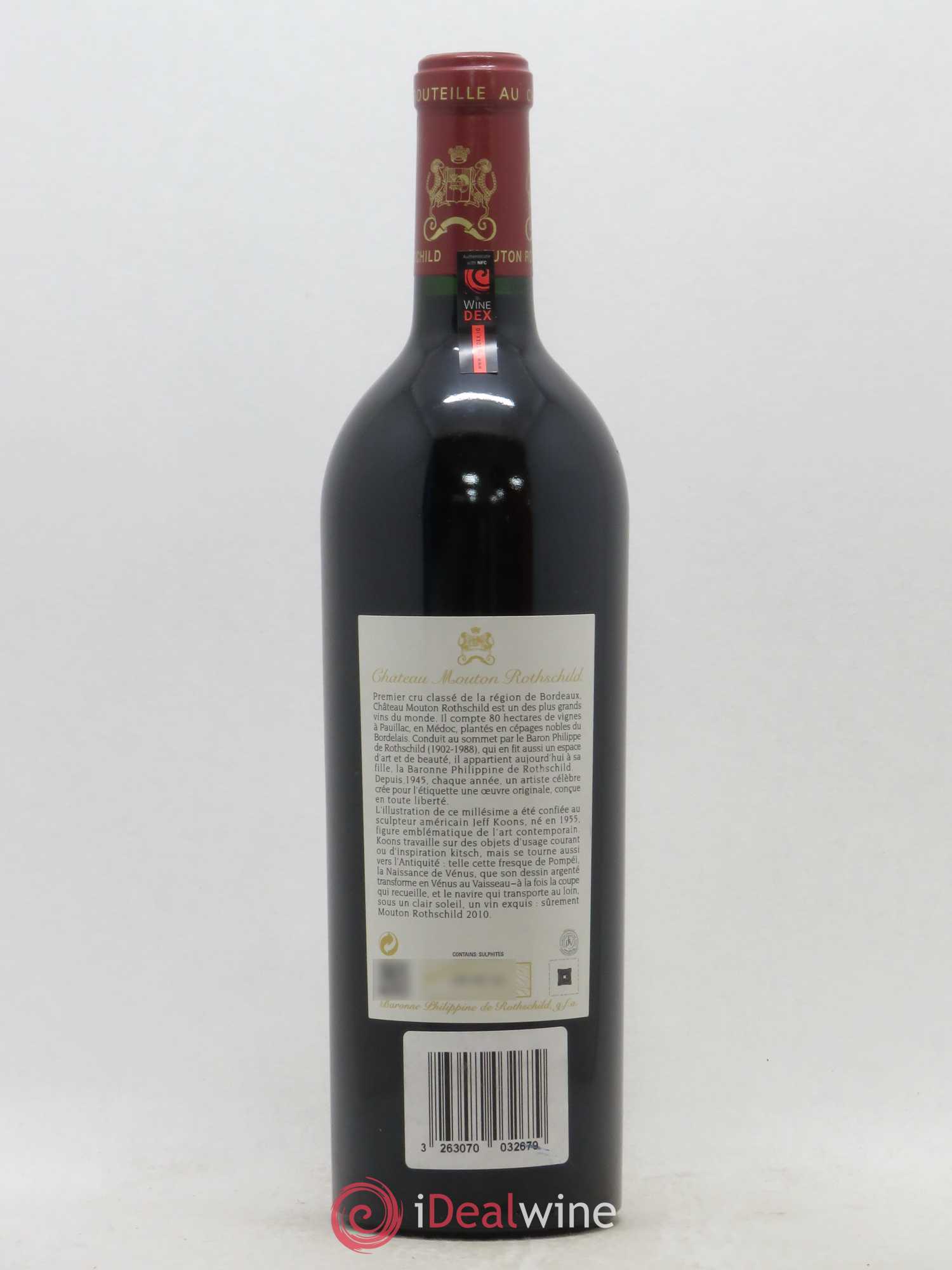 Château Mouton Rothschild 1er Grand Cru Classé 2010 - Lot de 1 bouteille - 1
