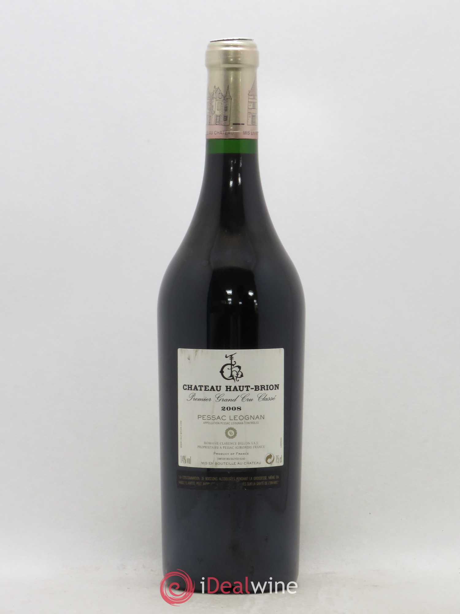 Château Haut Brion 1er Grand Cru Classé 2008 - Lot de 1 bouteille - 1