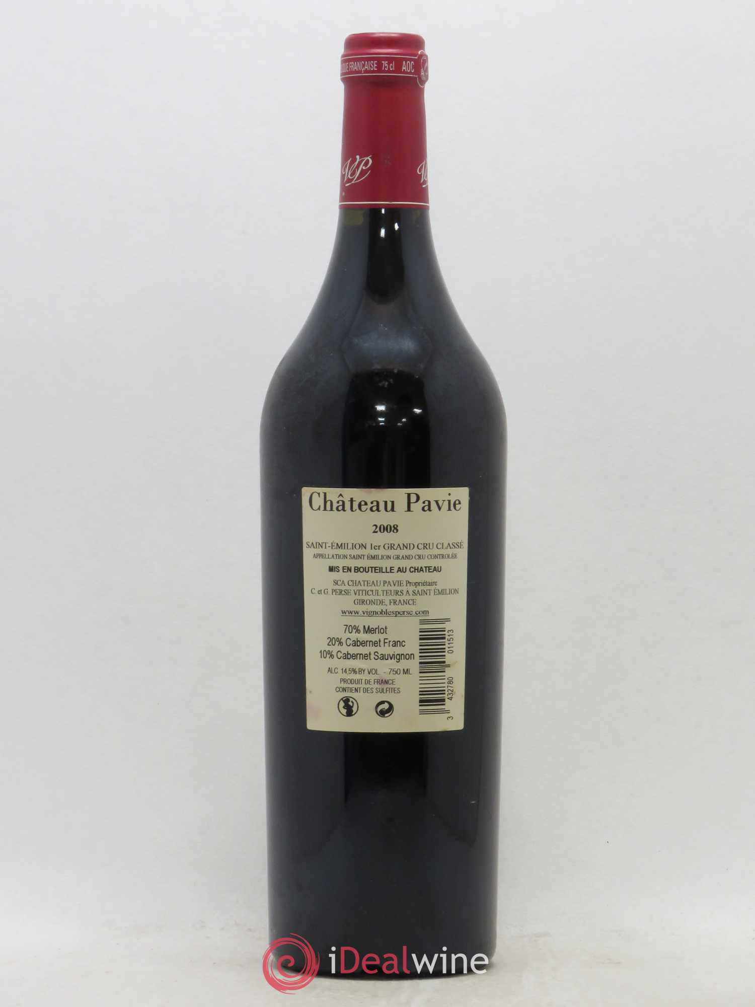Château Pavie 1er Grand Cru Classé A 2008 - Lot de 1 bouteille - 1