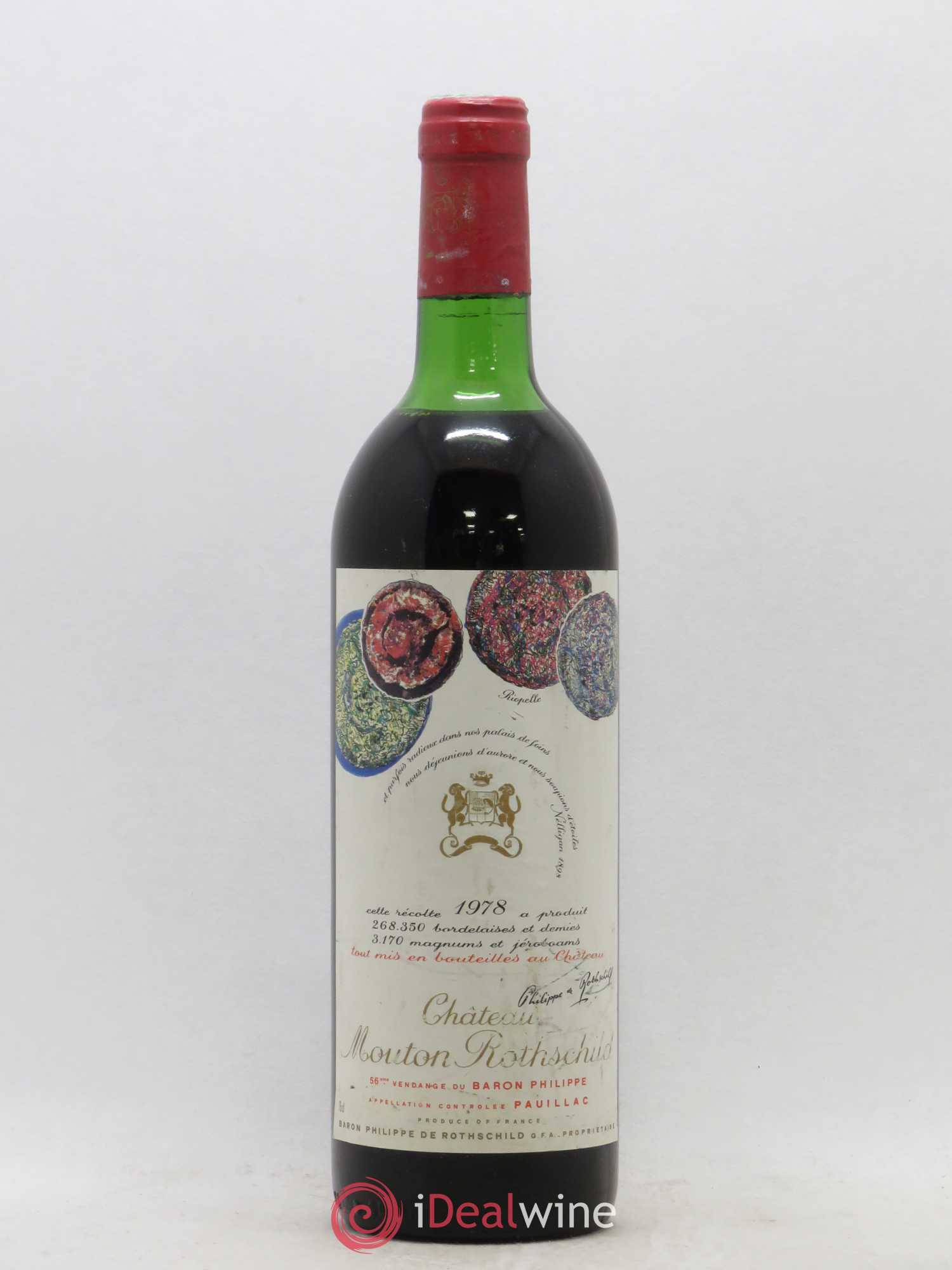 Château Mouton Rothschild 1er Grand Cru Classé 1978 - Lot de 1 bouteille - 0