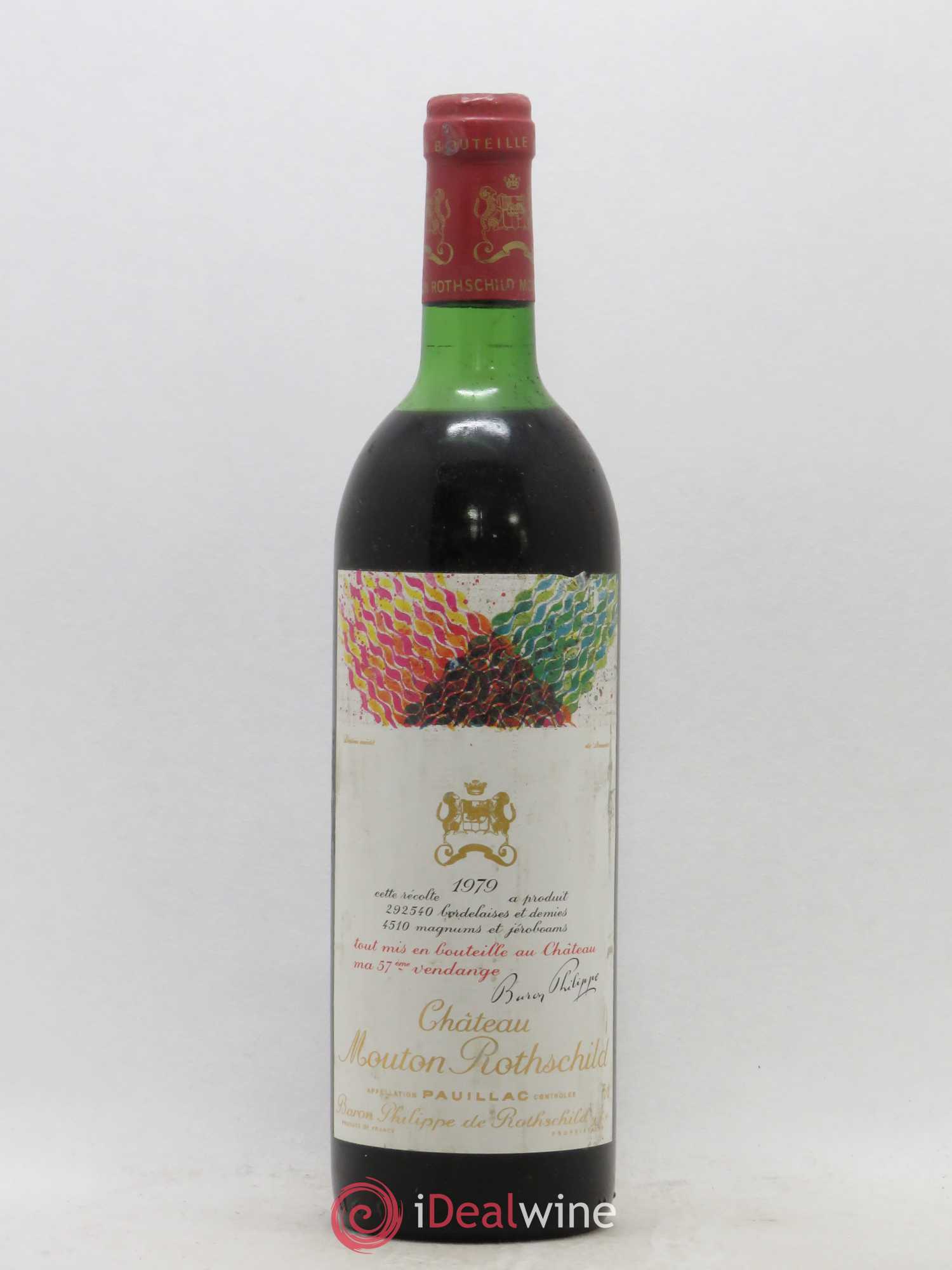 Château Mouton Rothschild 1er Grand Cru Classé 1979 - Lot de 1 bouteille - 0