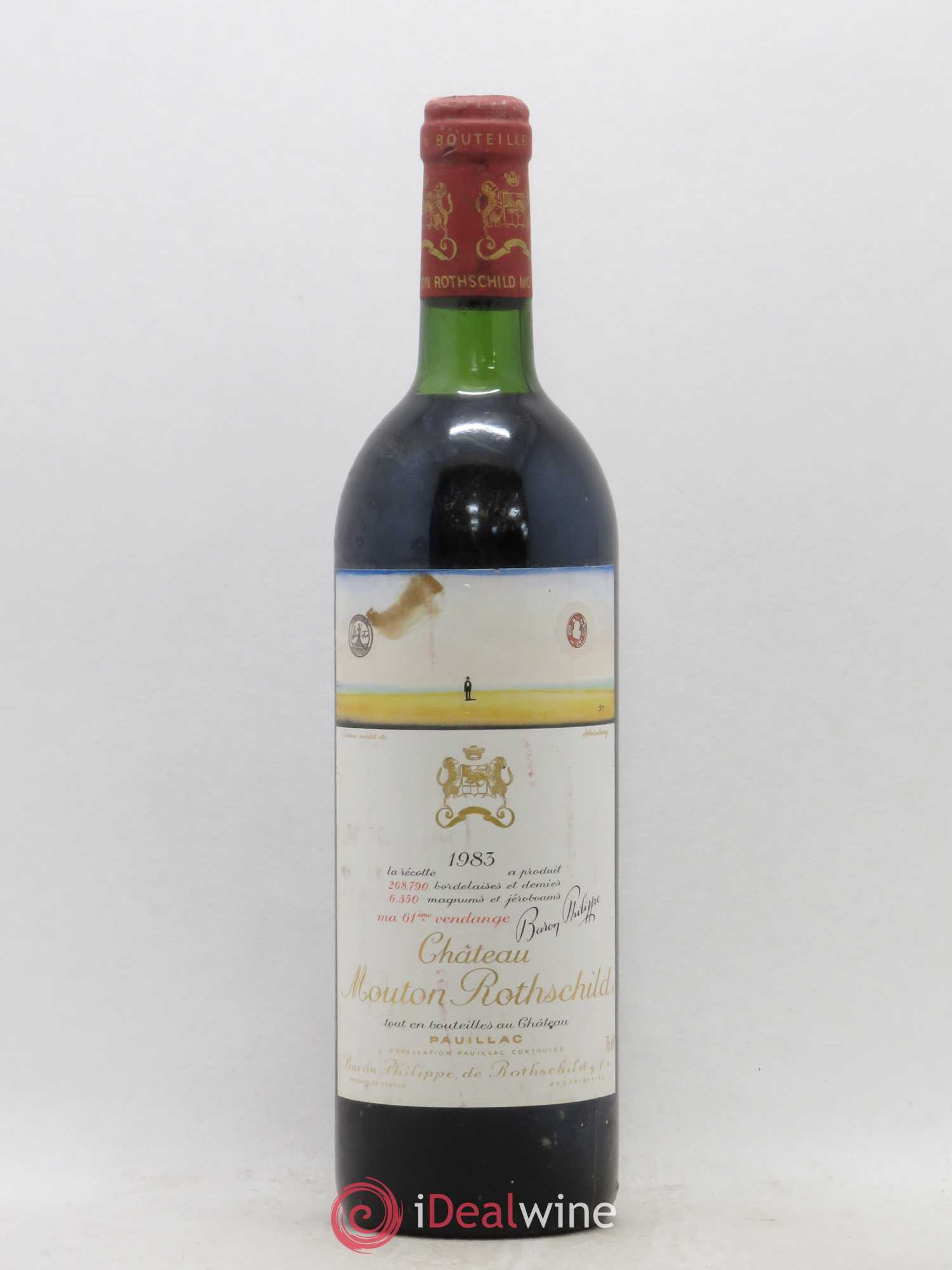 Château Mouton Rothschild 1er Grand Cru Classé 1983 - Lot de 1 bouteille - 0