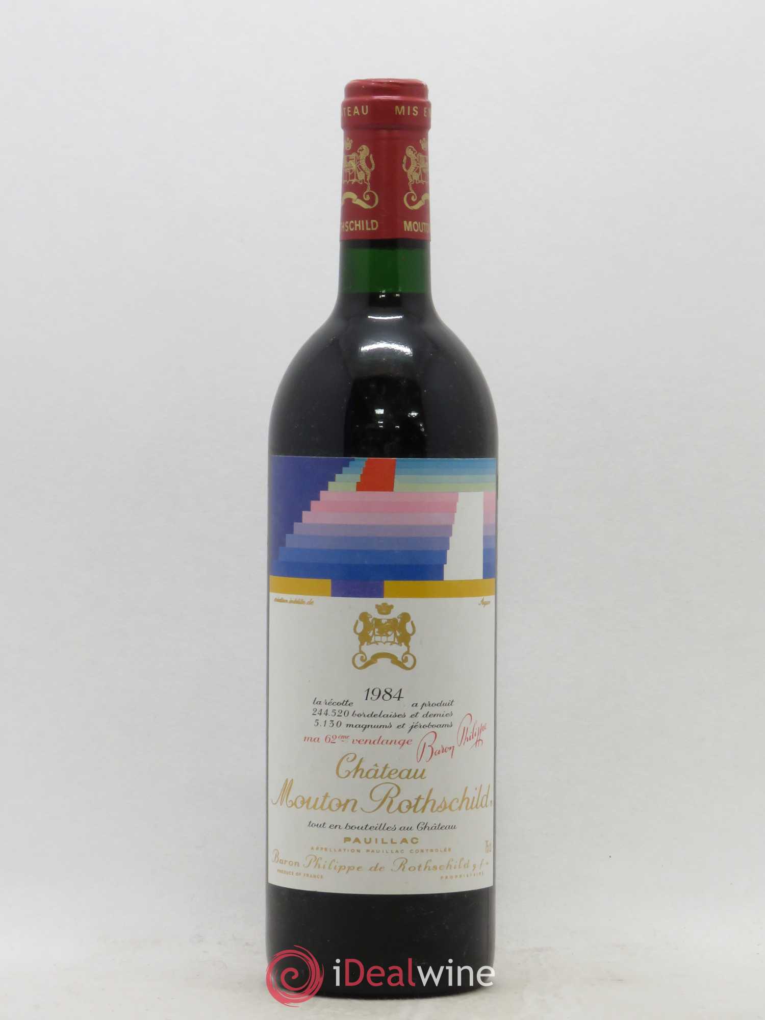 Château Mouton Rothschild 1er Grand Cru Classé 1984 - Lot de 1 bouteille - 0