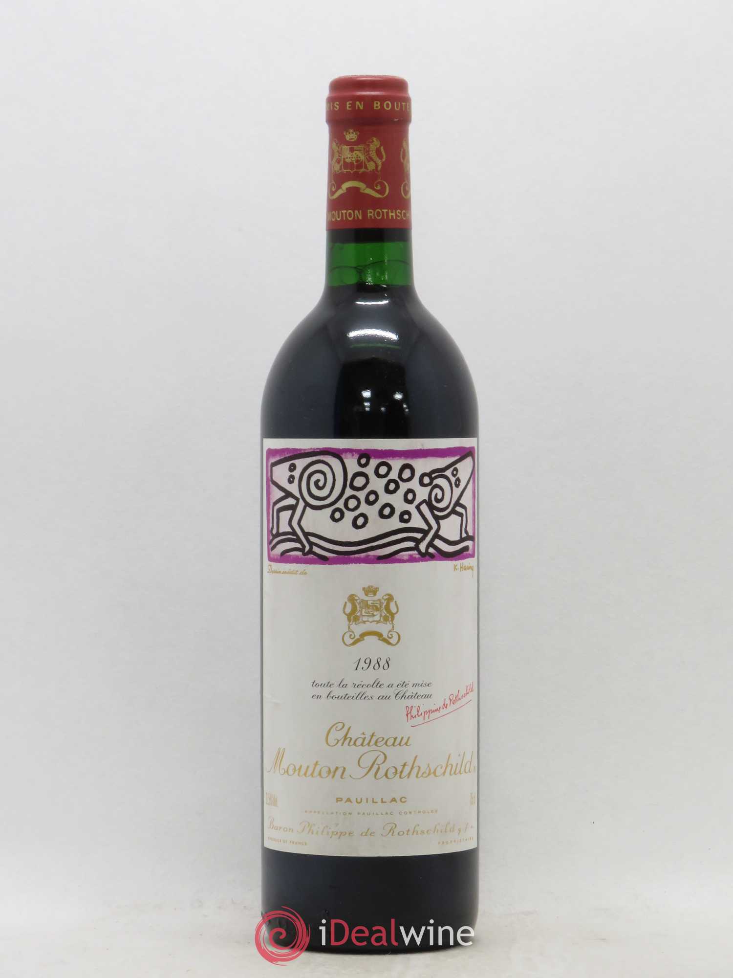 Château Mouton Rothschild 1er Grand Cru Classé 1988 - Lot de 1 bouteille - 0