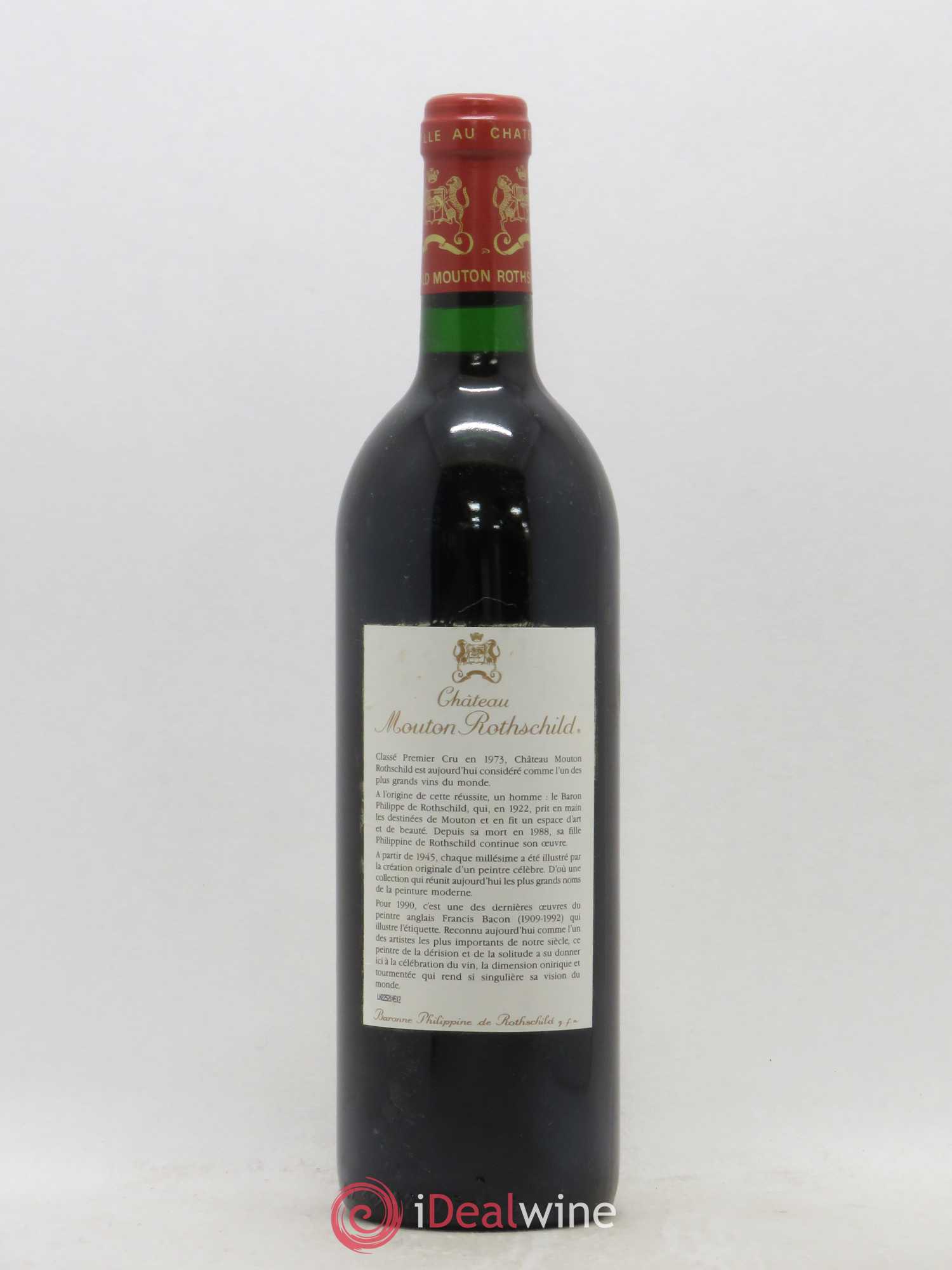 Château Mouton Rothschild 1er Grand Cru Classé 1990 - Lot de 1 bouteille - 1