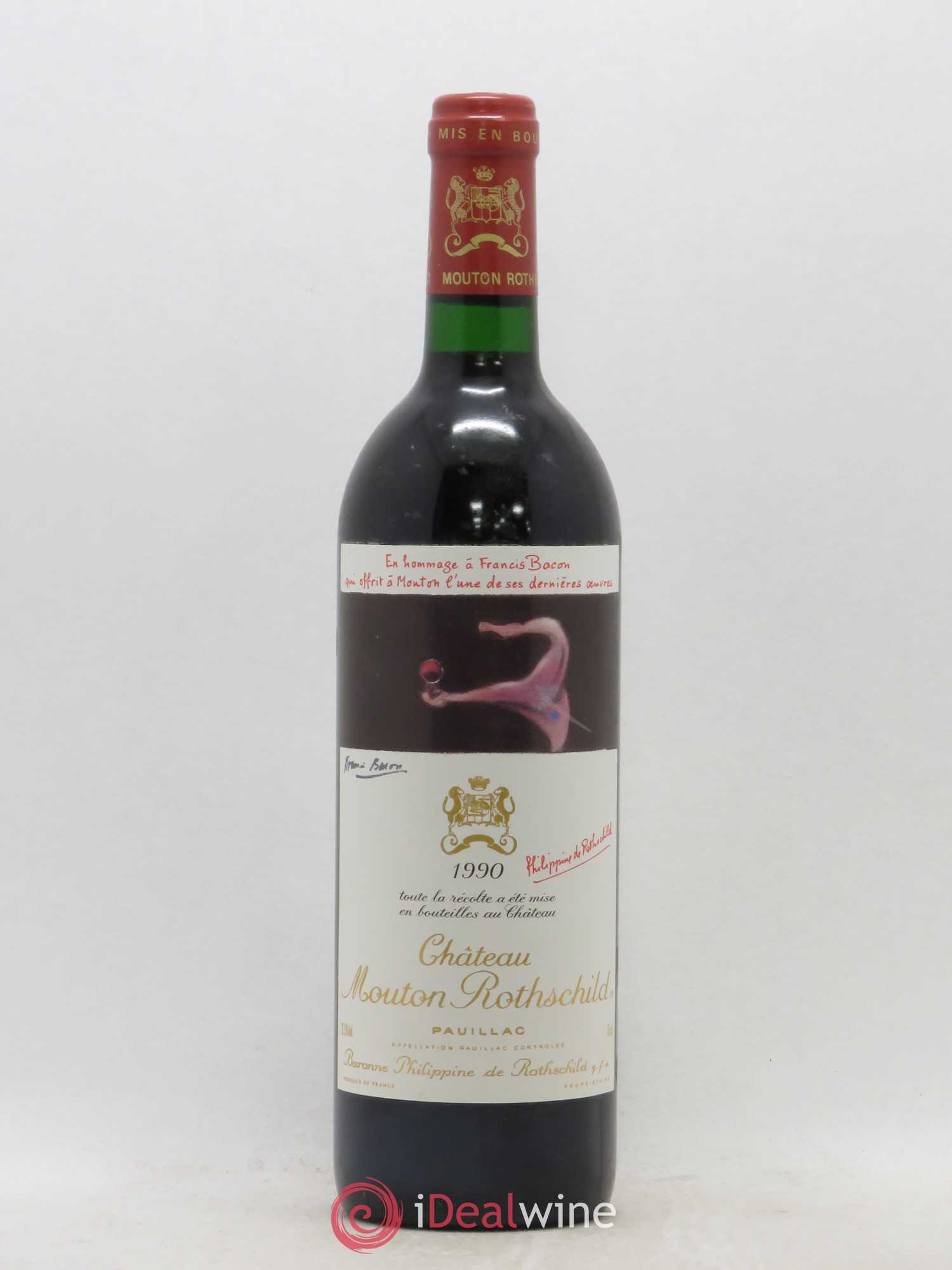 Château Mouton Rothschild 1er Grand Cru Classé 1990 - Lot de 1 bouteille - 0