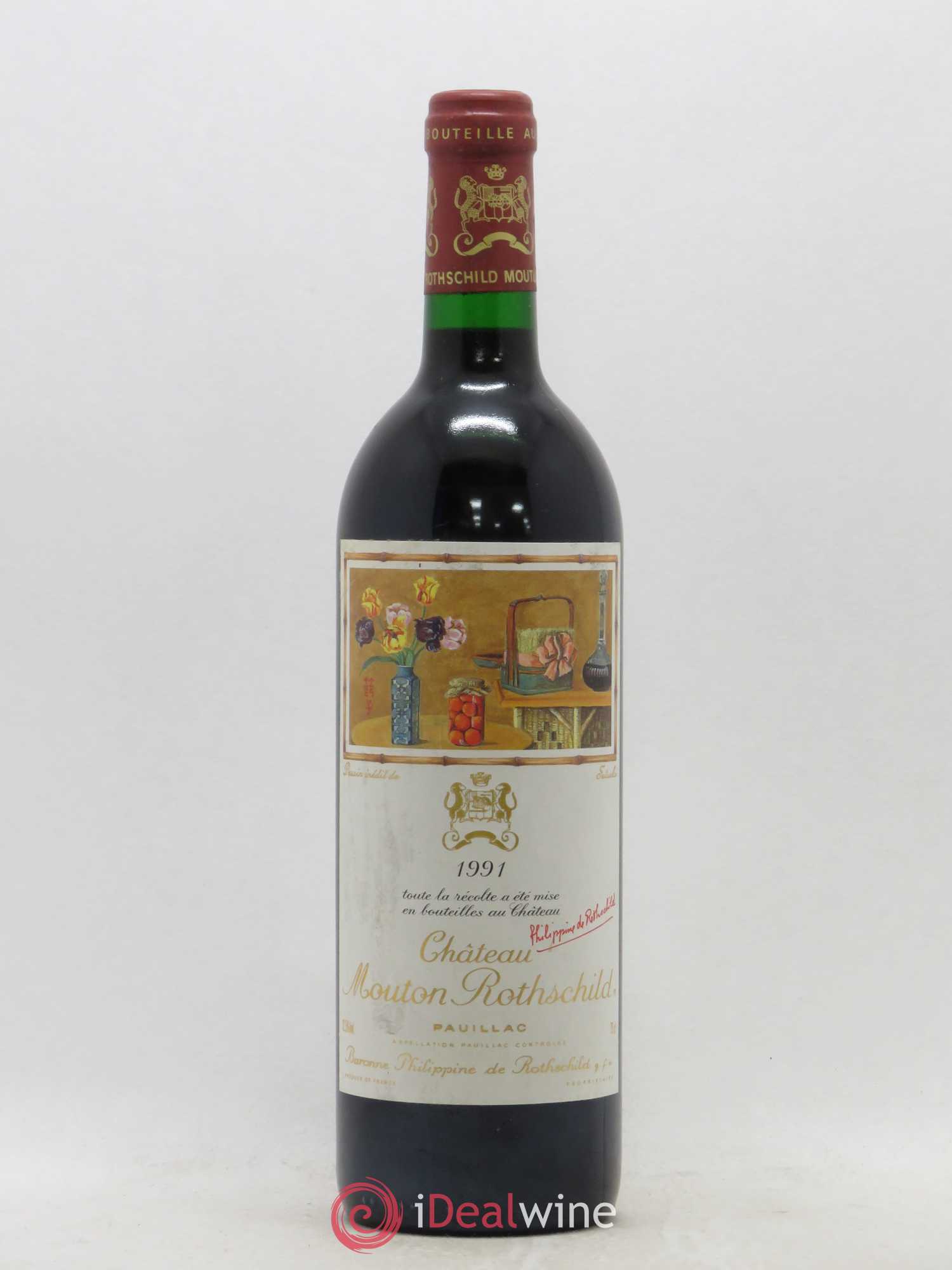 Château Mouton Rothschild 1er Grand Cru Classé 1991 - Lot de 1 bouteille - 0