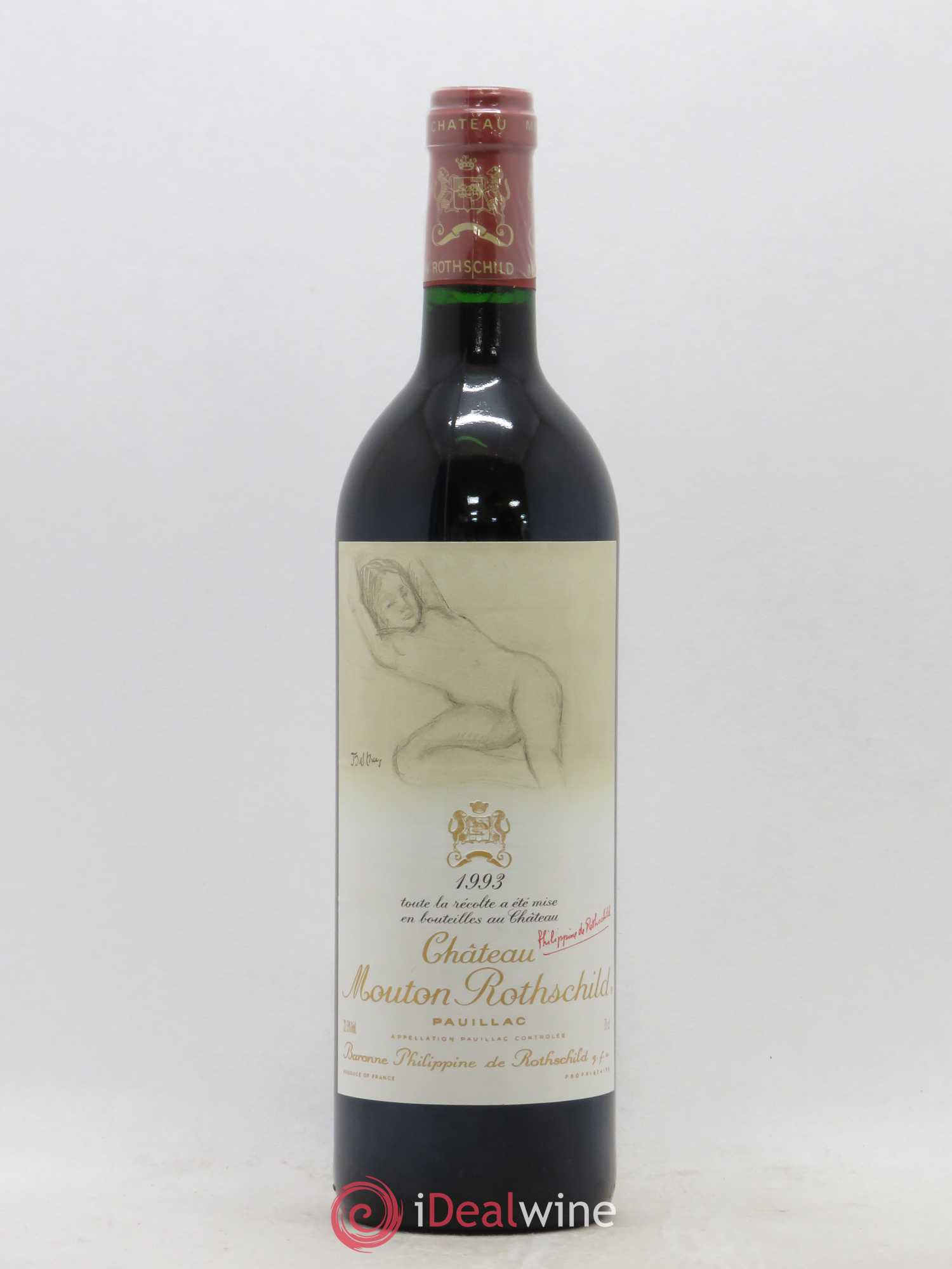 Château Mouton Rothschild 1er Grand Cru Classé 1993 - Lot de 1 bouteille - 0