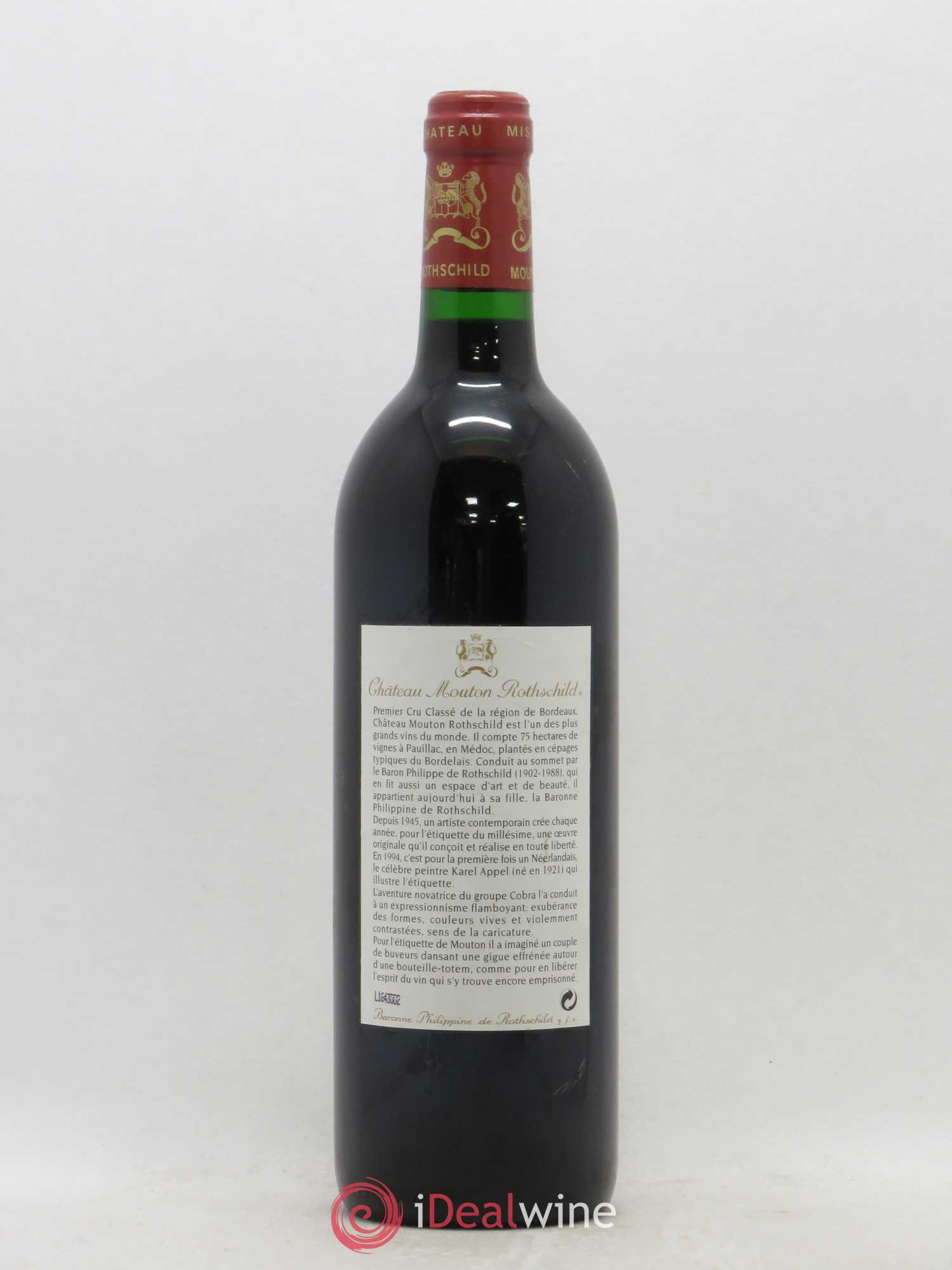 Château Mouton Rothschild 1er Grand Cru Classé 1994 - Lot de 1 bouteille - 1