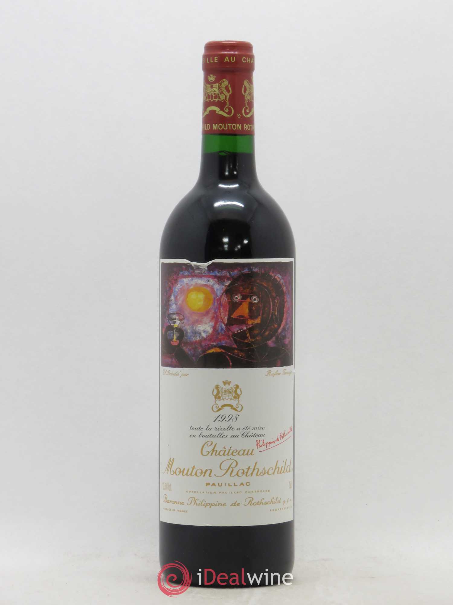 Château Mouton Rothschild 1er Grand Cru Classé 1998 - Lot de 1 bouteille - 0