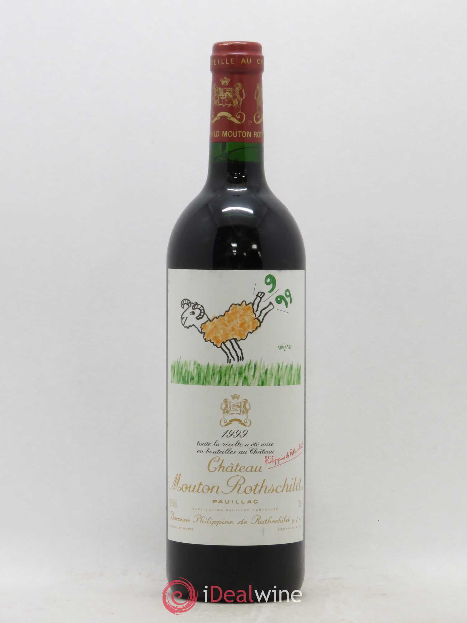 Château Mouton Rothschild 1er Grand Cru Classé 1999 - Lot de 1 bouteille - 0