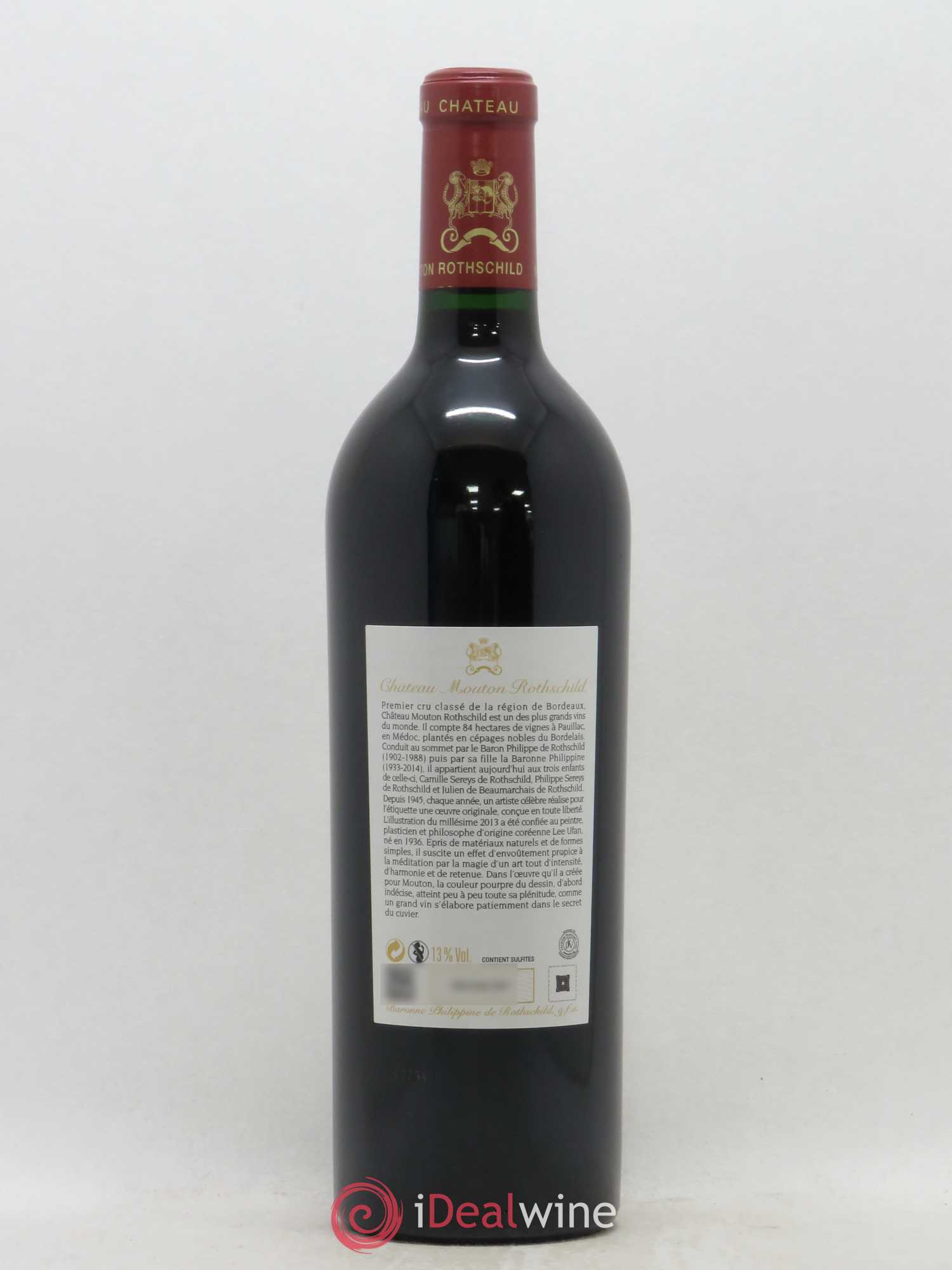 Château Mouton Rothschild 1er Grand Cru Classé 2013 - Lot de 1 bouteille - 1