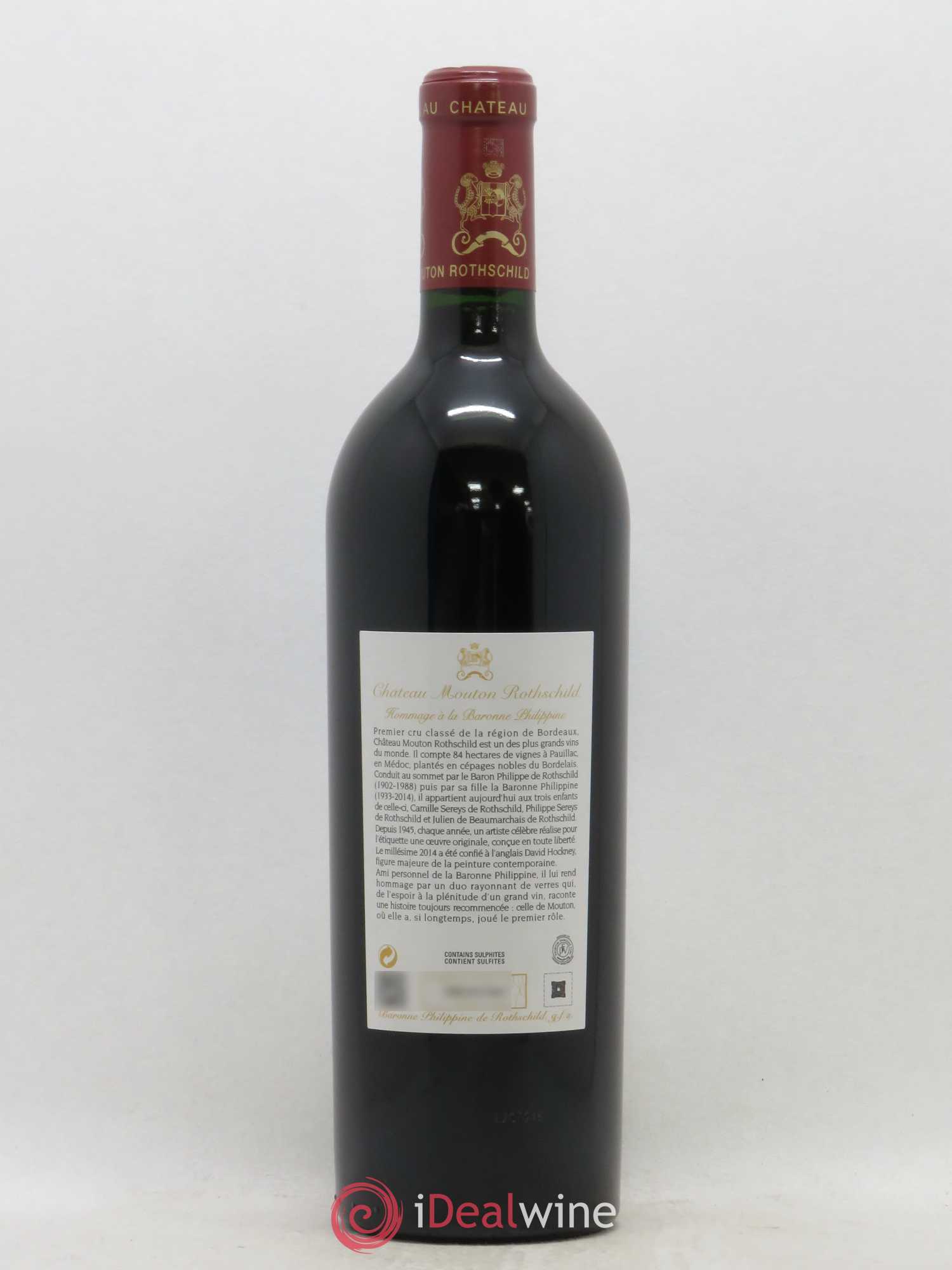 Château Mouton Rothschild 1er Grand Cru Classé 2014 - Lot de 1 bouteille - 1