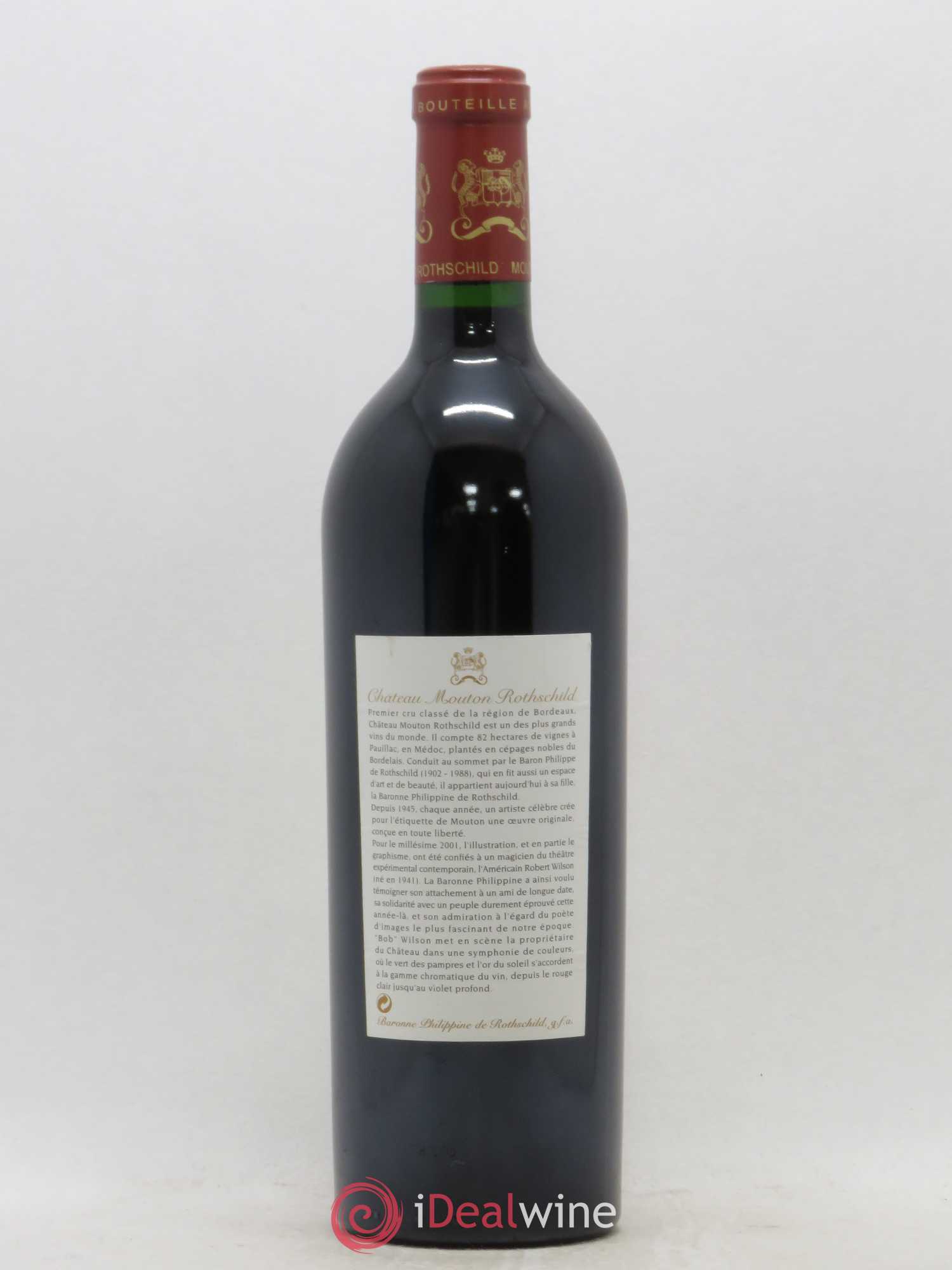 Château Mouton Rothschild 1er Grand Cru Classé 2001 - Lot de 1 bouteille - 1