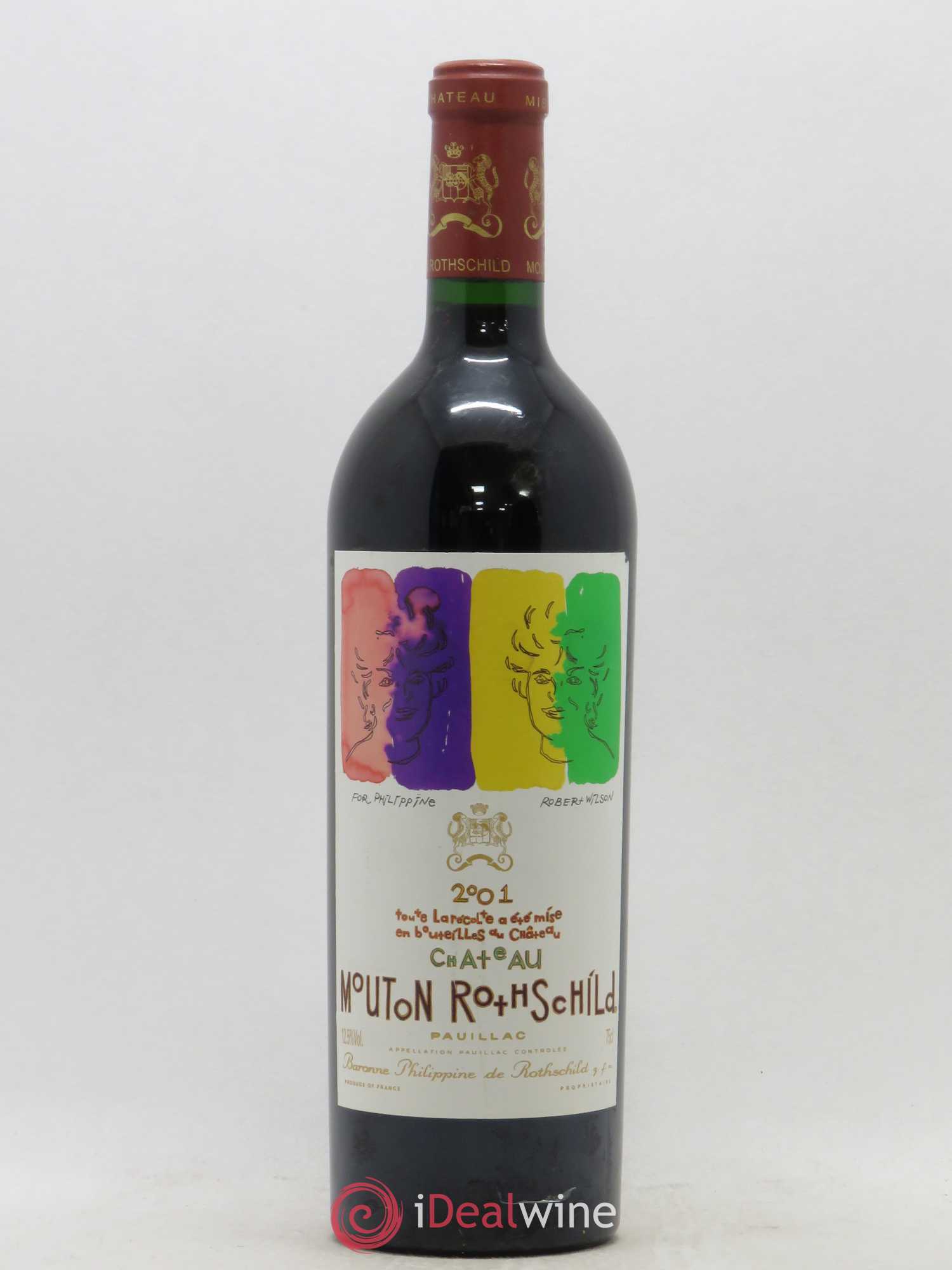 Château Mouton Rothschild 1er Grand Cru Classé 2001 - Lot de 1 bouteille - 0