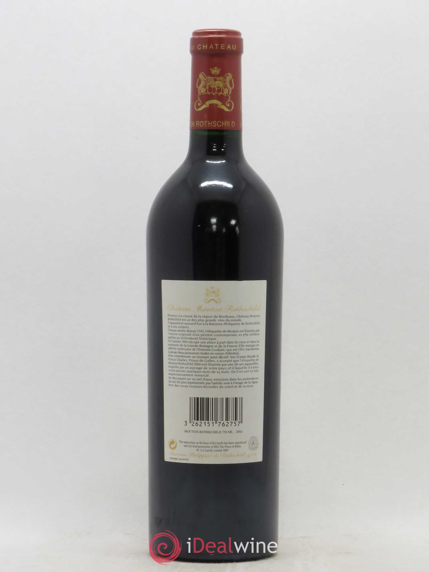 Château Mouton Rothschild 1er Grand Cru Classé 2004 - Lot de 1 bouteille - 1