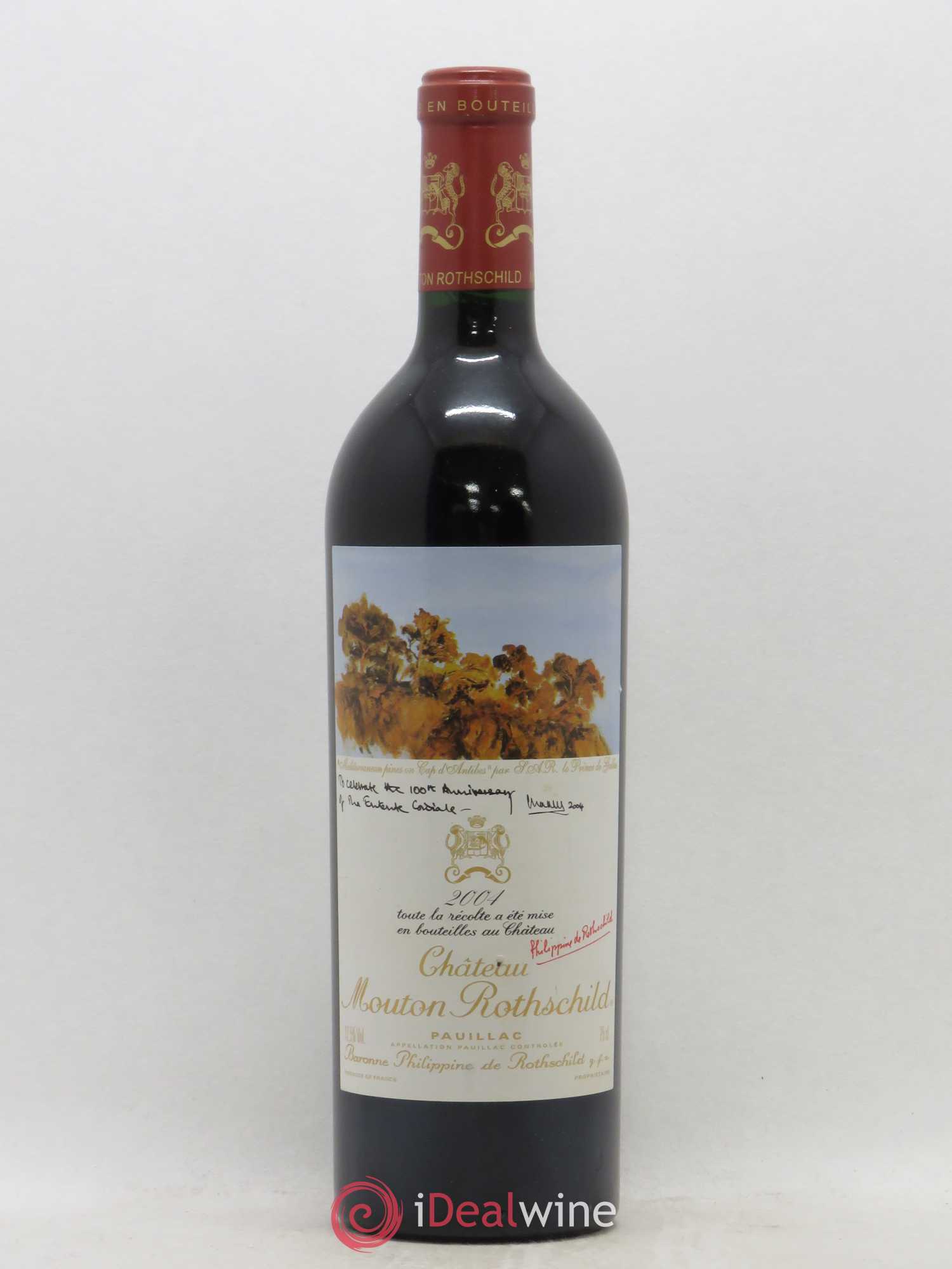 Château Mouton Rothschild 1er Grand Cru Classé 2004 - Lot de 1 bouteille - 0