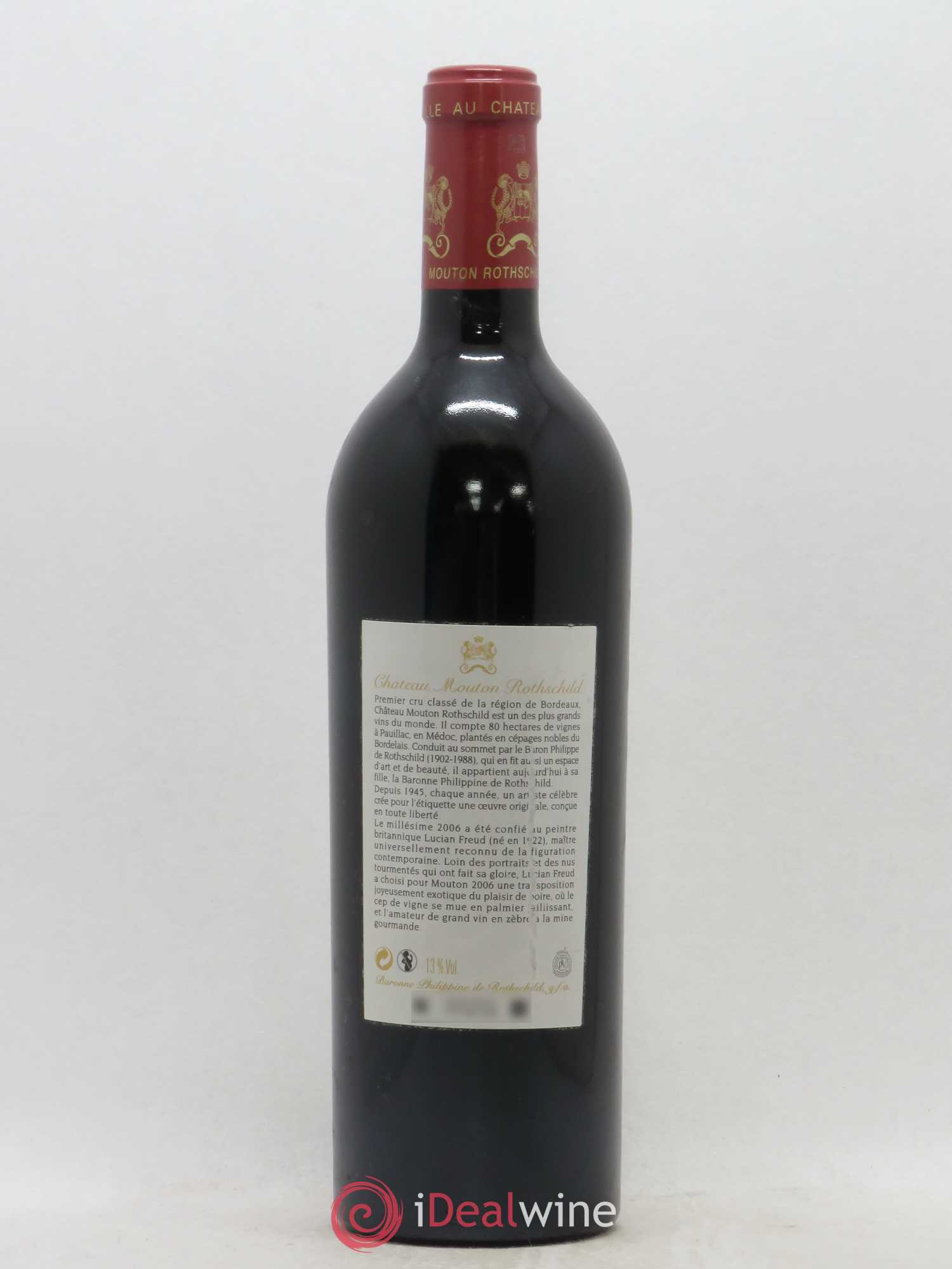 Château Mouton Rothschild 1er Grand Cru Classé 2006 - Lot de 1 bouteille - 1